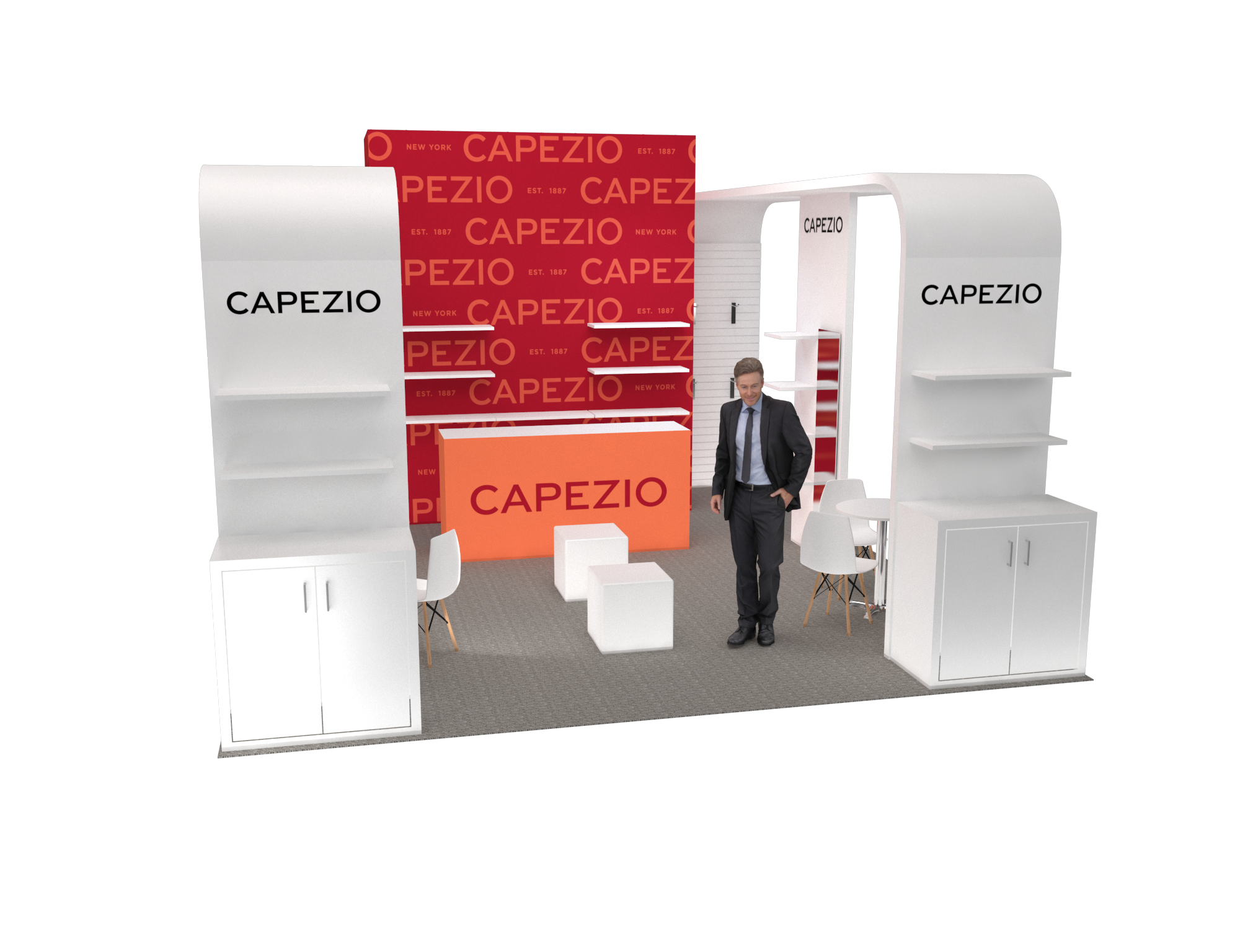 20x20 Booth Rental – Fashion Display Exhibit with Retail Elegance — 20x20 Custom & Modular Exhibits exhibit rental in Las Vegas, catalog image 7