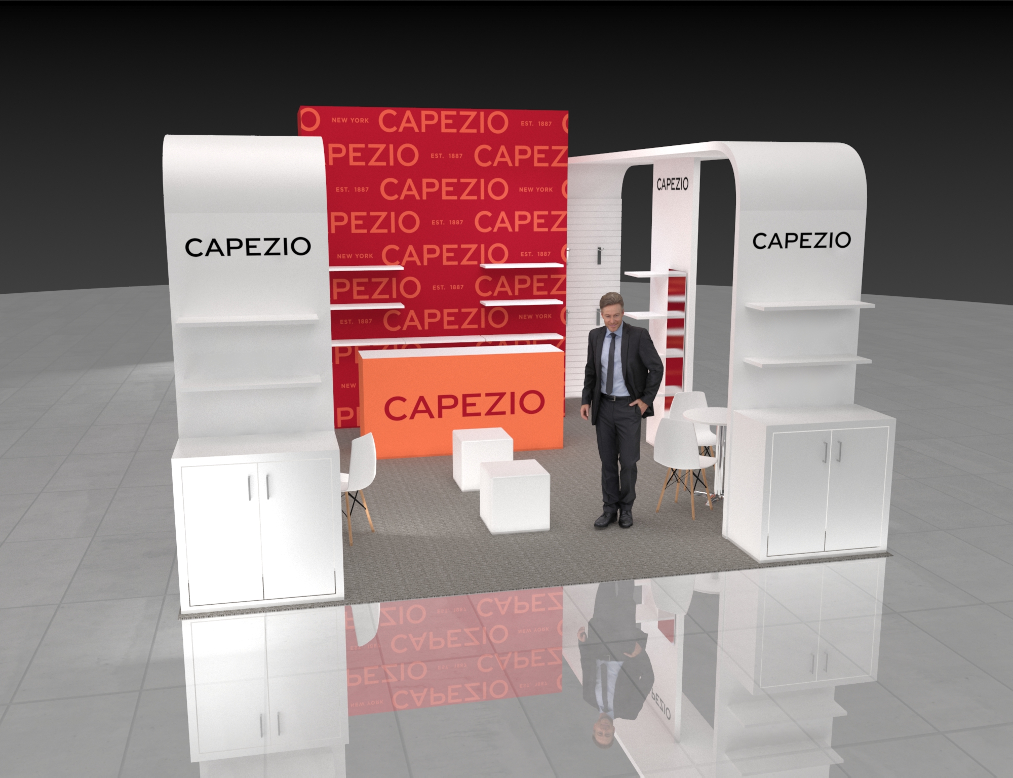 20x20 Booth Rental – Fashion Display Exhibit with Retail Elegance — 20x20 Custom & Modular Exhibits exhibit rental in Las Vegas, catalog image 6
