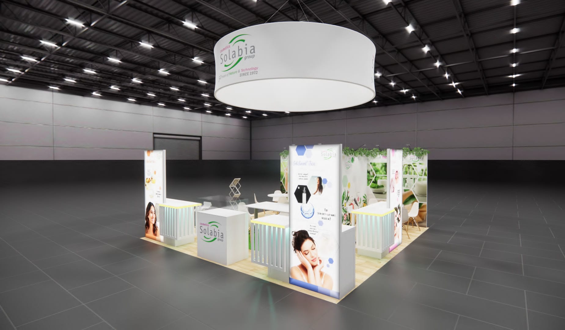 20x20 Las Vegas Health and Beauty Trade Show Exhibit Rental — 20x20 Custom & Modular Exhibits exhibit rental in Las Vegas, catalog image 4
