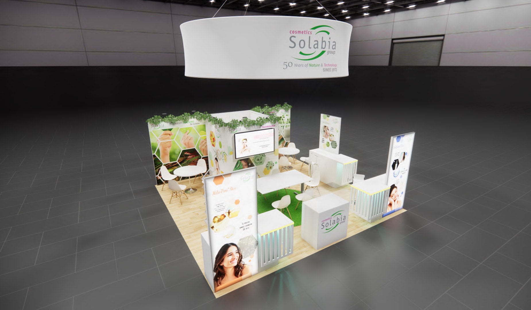 20x20 Las Vegas Health and Beauty Trade Show Exhibit Rental — 20x20 Custom & Modular Exhibits exhibit rental in Las Vegas, catalog image 2