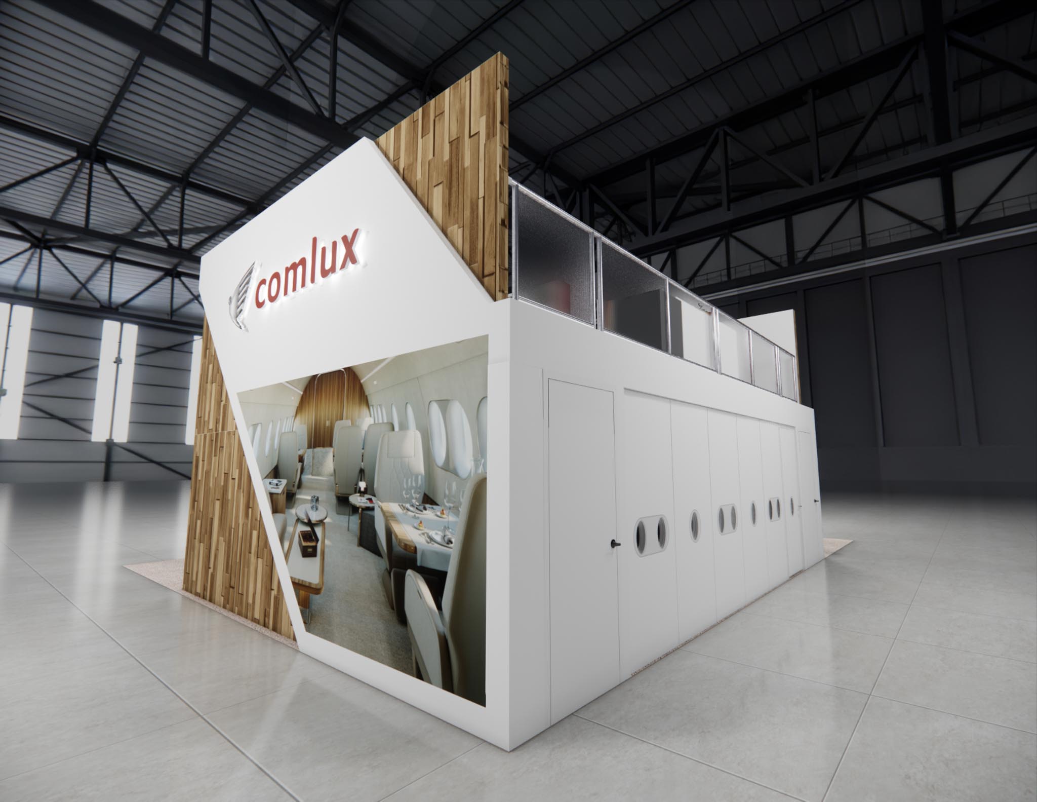 30x40 Two Story Trade Show Exhibit Rental - VIP Lounge Layout — 30x40 Custom & Modular Exhibits exhibit rental in Las Vegas, catalog image 8