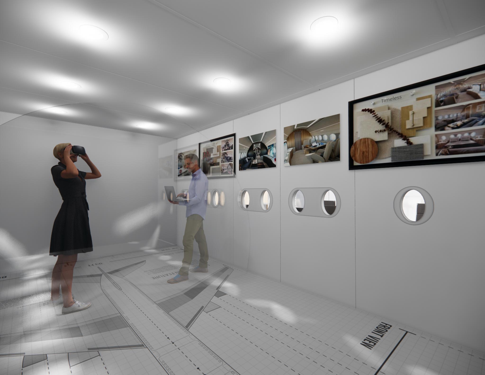 30x40 Two Story Trade Show Exhibit Rental - VIP Lounge Layout — 30x40 Custom & Modular Exhibits exhibit rental in Las Vegas, catalog image 2
