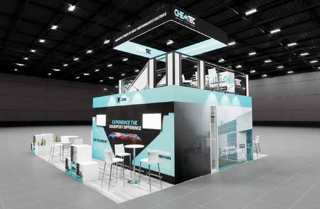 30x30 Two Story Trade Show Booth Rental – Meeting Rooms + Storage — 30x30 30x30 Exhibit Rentals exhibit rental in Las Vegas, catalog image 7