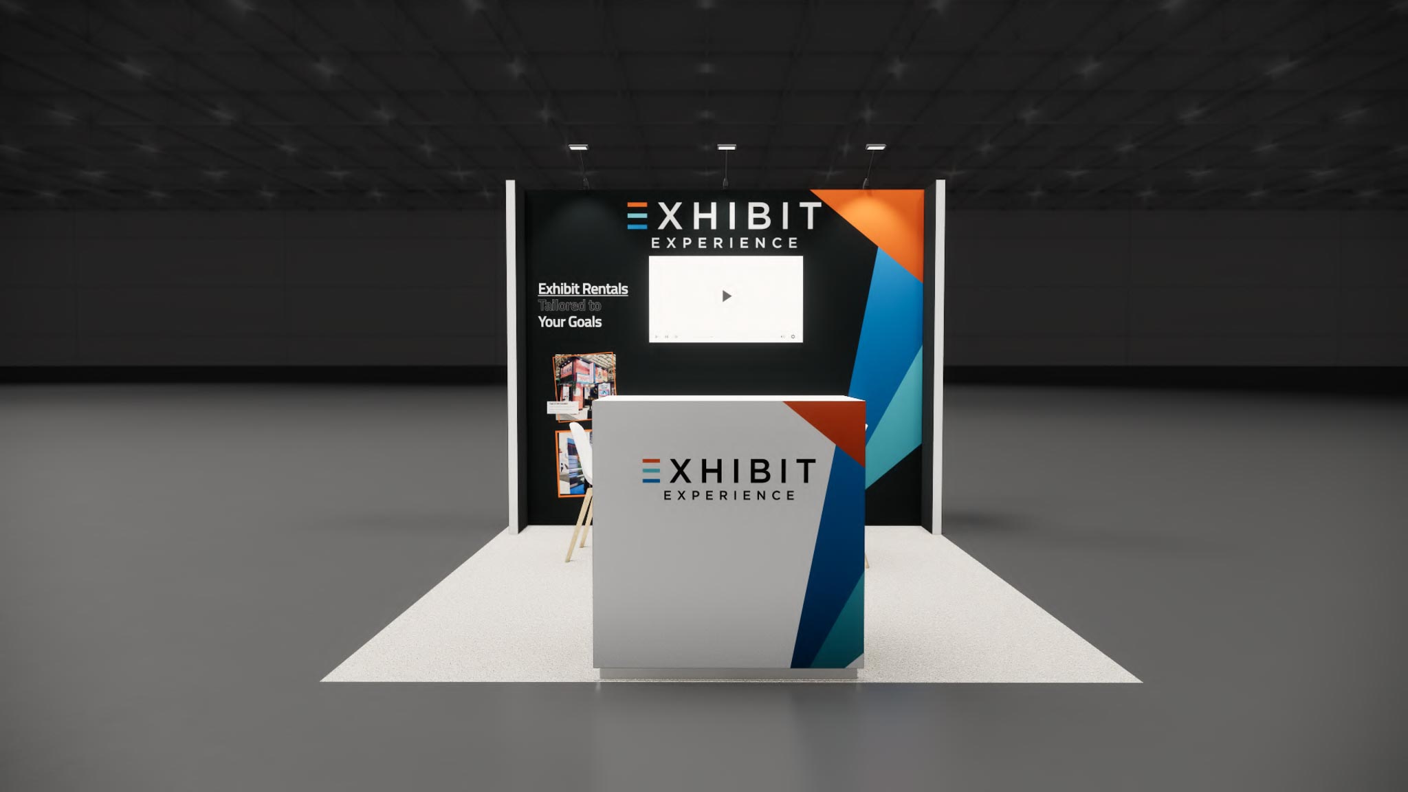 10 x 10 Affordable Trade Show Exhibit Rental Package – Option 3 — 10x10 10x10 Exhibit Rentals exhibit rental in Las Vegas, primary catalog image