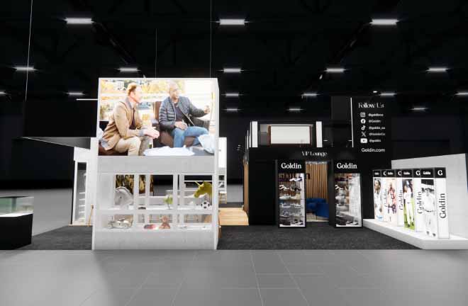 Large custom trade show exhibit representing additional booth sizes
