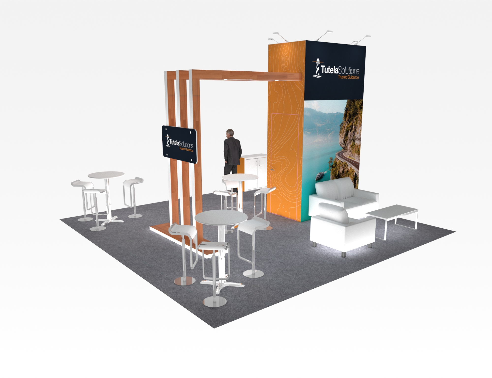 20x20 Exhibit Rental Stand Display — 20x20 Custom & Modular Exhibits exhibit rental in Las Vegas, primary catalog image