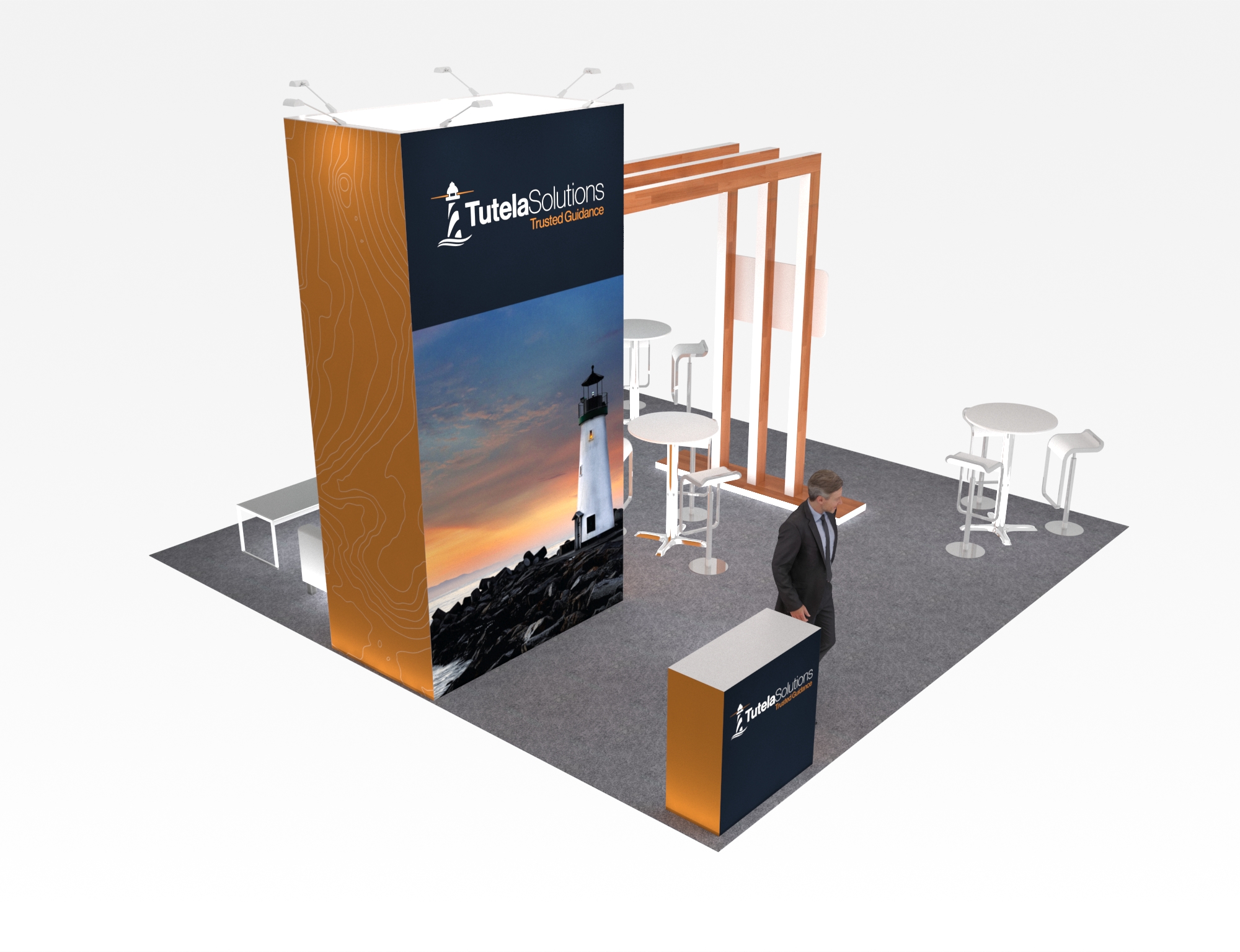 20x20 Exhibit Rental Stand Display — 20x20 Custom & Modular Exhibits exhibit rental in Las Vegas, catalog image 3