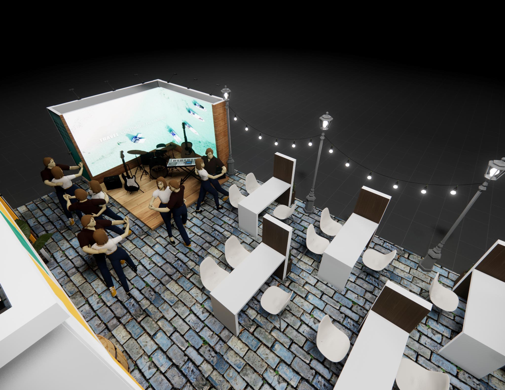 40x60 Double Deck Booth Rental – Retail Product Demo Layout — 40x60 Custom & Modular Exhibits exhibit rental in Las Vegas, catalog image 10