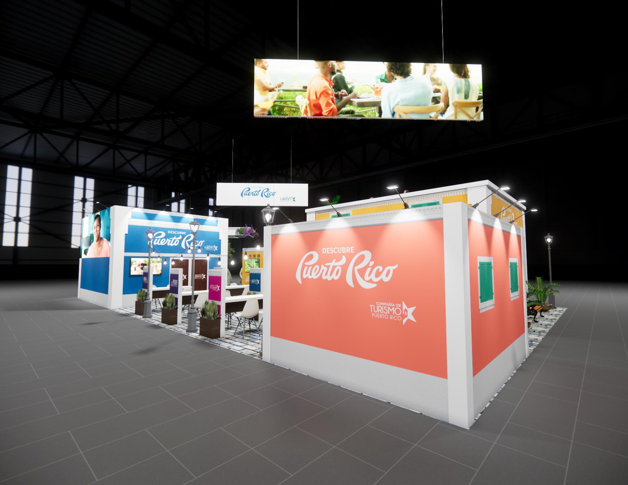 40x60 Double Deck Booth Rental – Retail Product Demo Layout — 40x60 Custom & Modular Exhibits exhibit rental in Las Vegas, catalog image 6