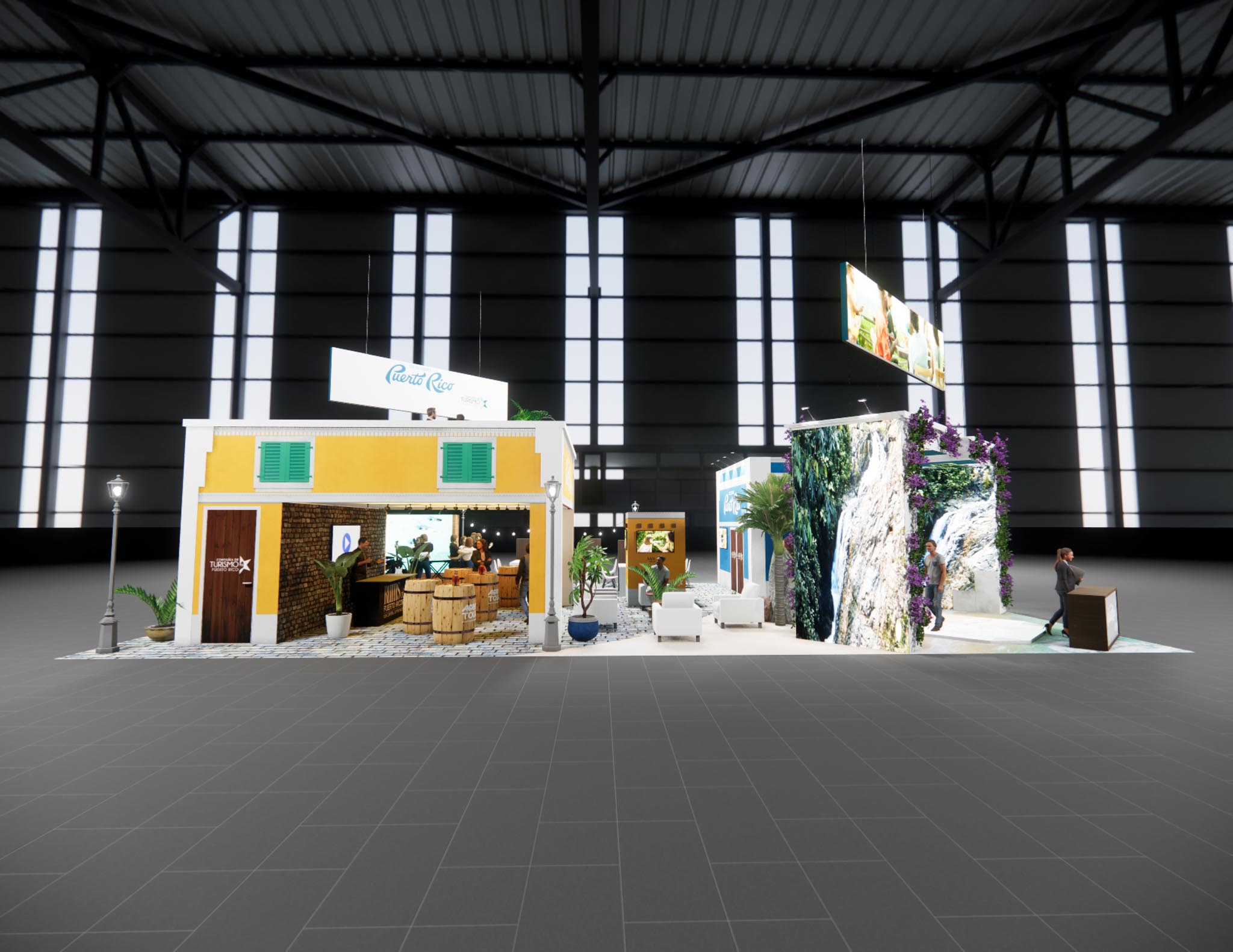 40x60 Double Deck Booth Rental – Retail Product Demo Layout — 40x60 Custom & Modular Exhibits exhibit rental in Las Vegas, catalog image 9