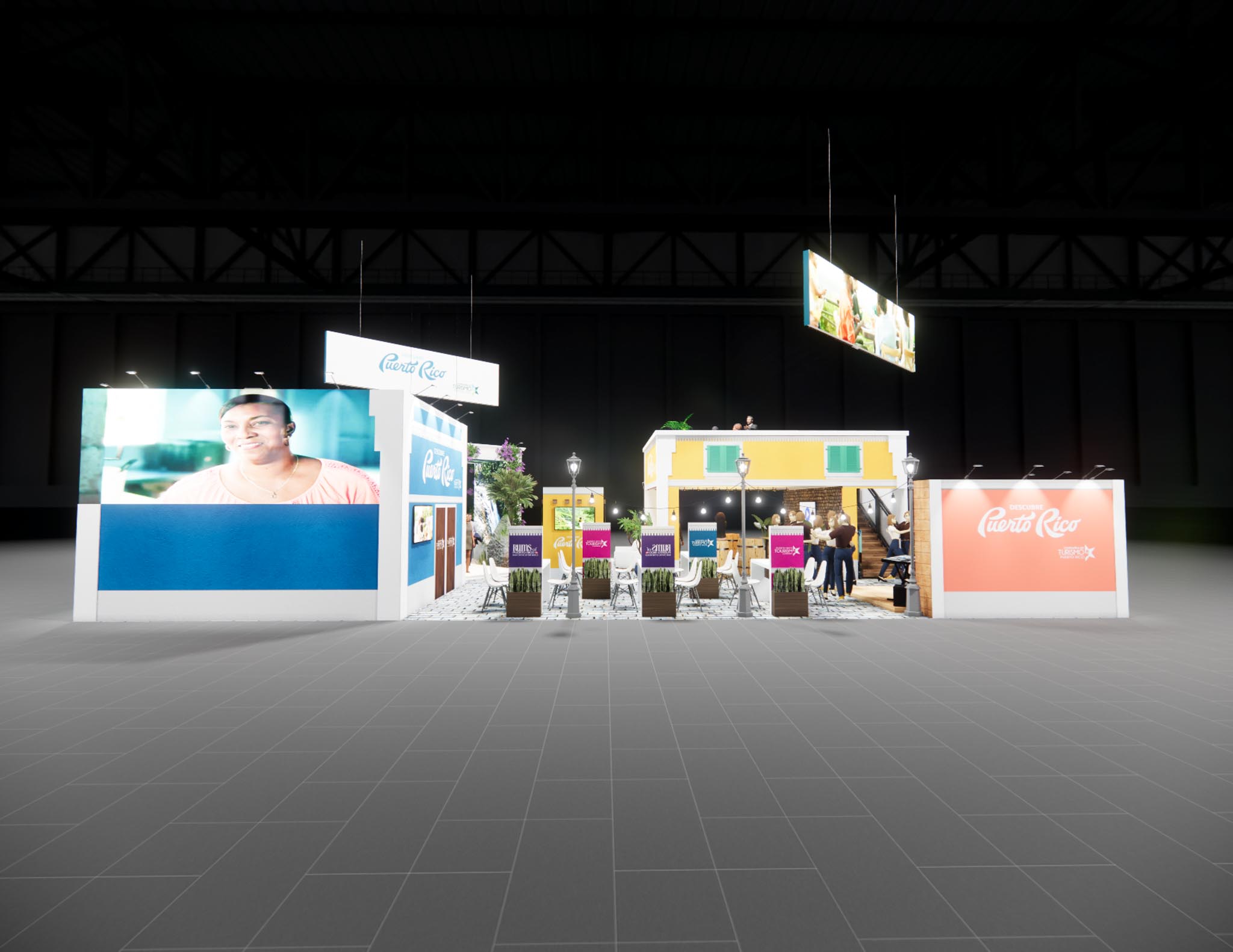 40x60 Double Deck Booth Rental – Retail Product Demo Layout — 40x60 Custom & Modular Exhibits exhibit rental in Las Vegas, catalog image 5