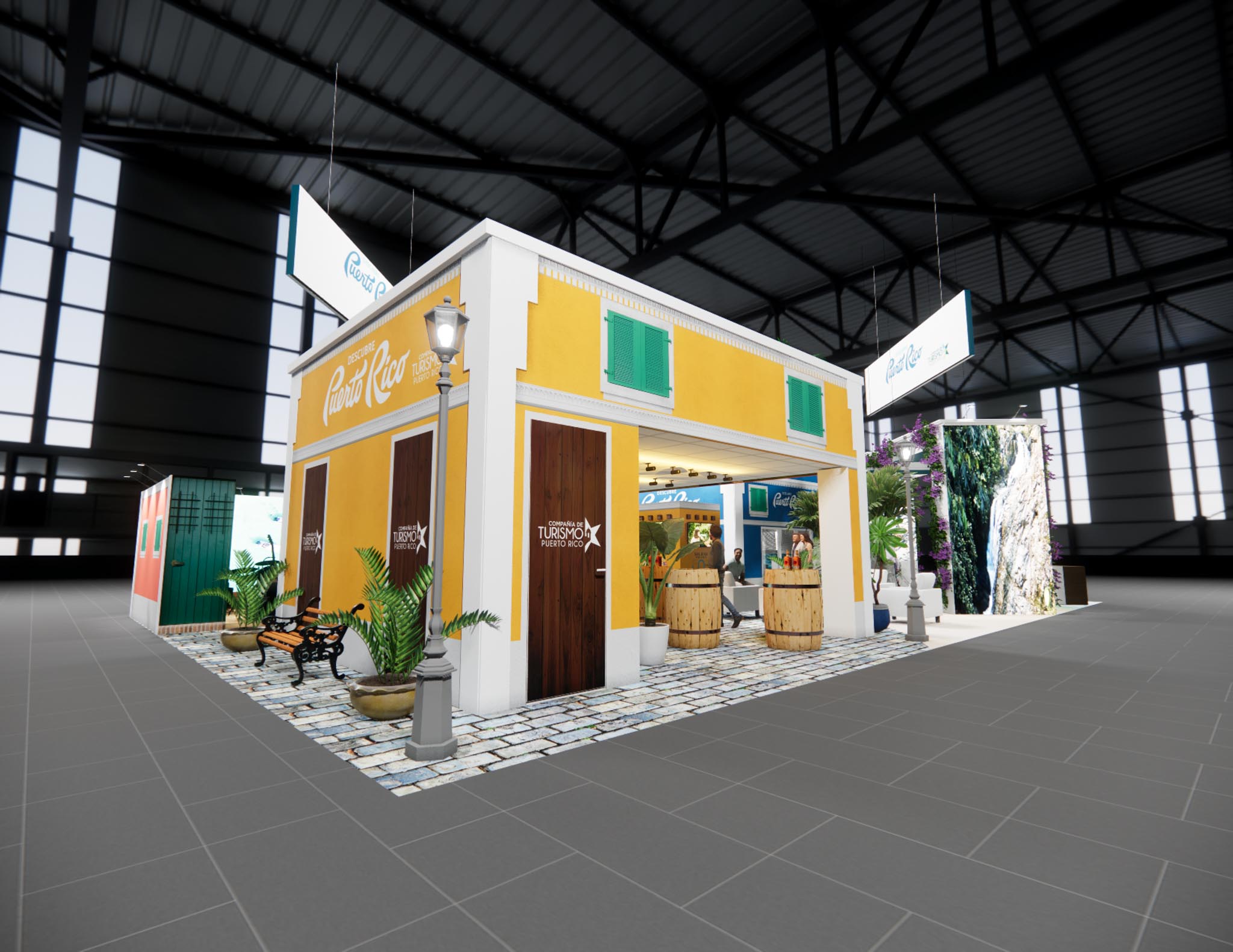 40x60 Double Deck Booth Rental – Retail Product Demo Layout — 40x60 Custom & Modular Exhibits exhibit rental in Las Vegas, catalog image 8