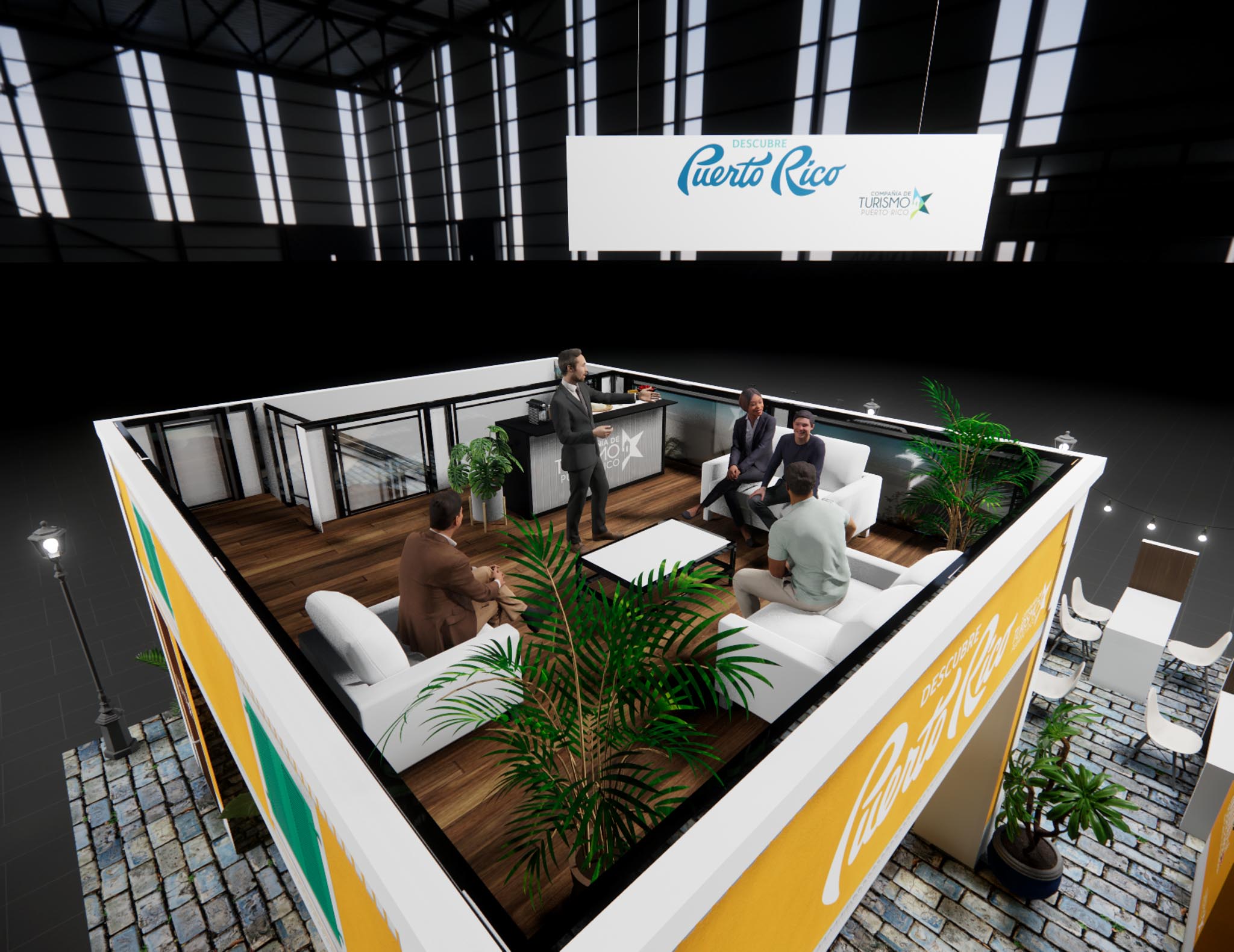 40x60 Double Deck Booth Rental – Retail Product Demo Layout — 40x60 Custom & Modular Exhibits exhibit rental in Las Vegas, catalog image 11