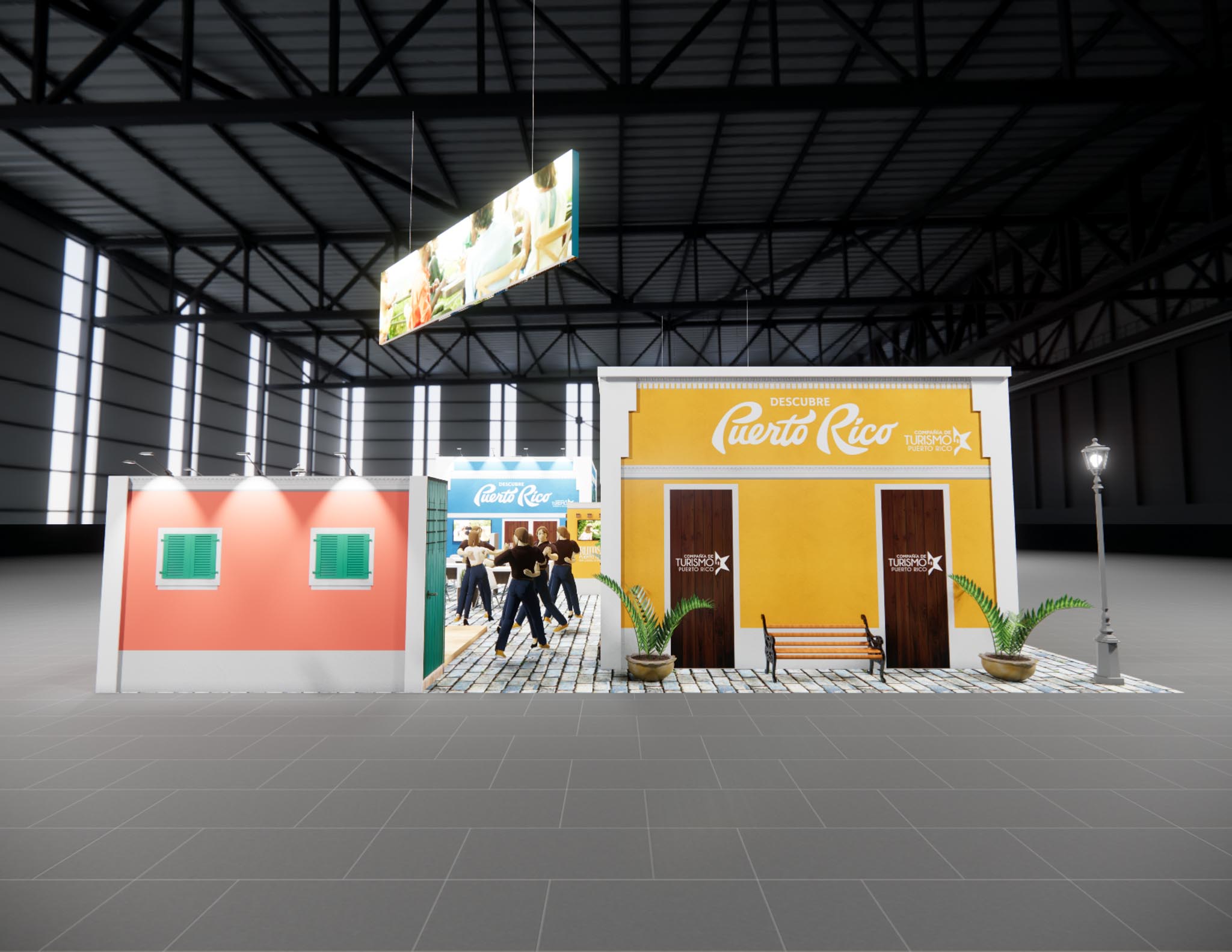 40x60 Double Deck Booth Rental – Retail Product Demo Layout — 40x60 Custom & Modular Exhibits exhibit rental in Las Vegas, catalog image 7