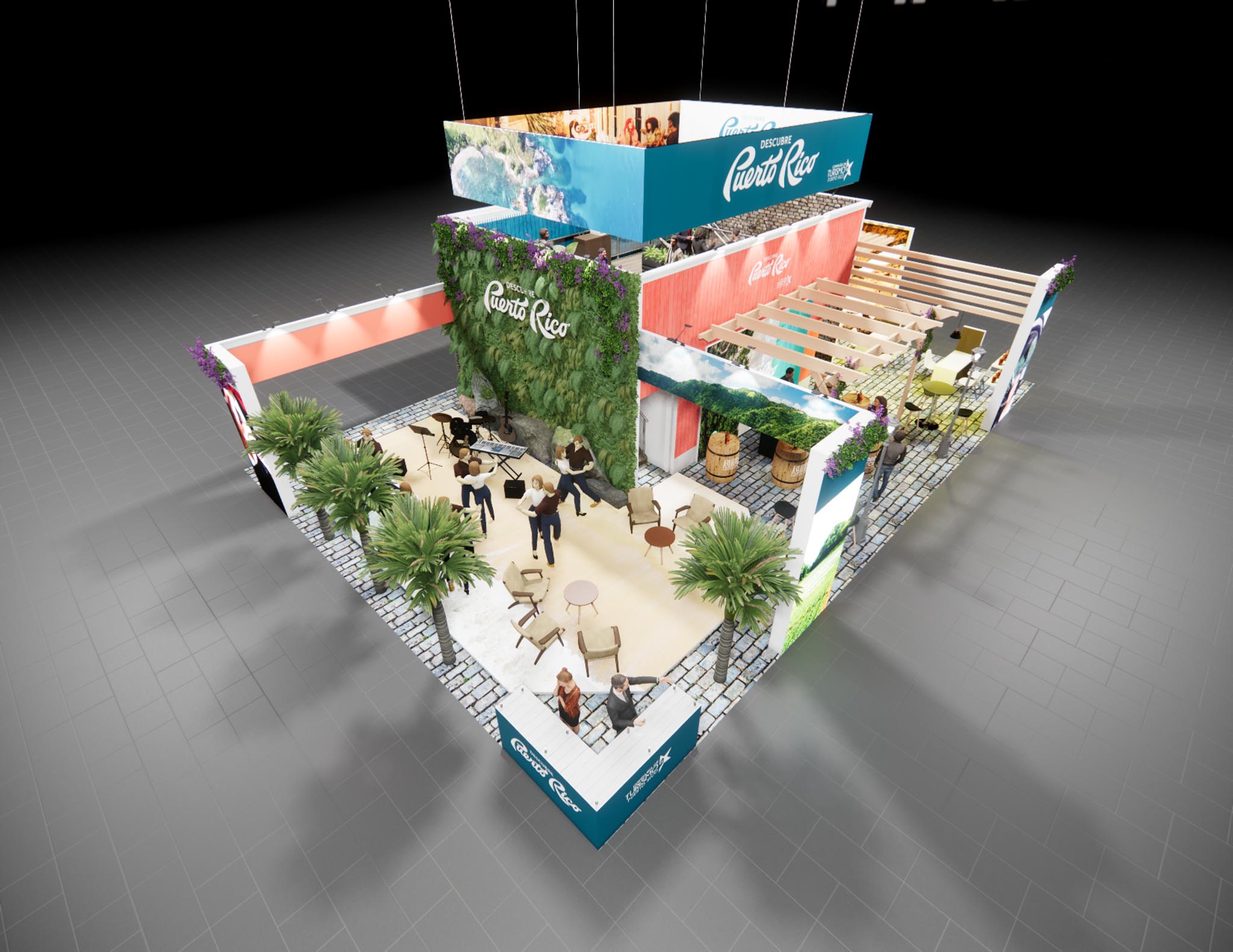 40x60 Two Story Exhibit Rental – Brand Visibility Tower + Deck — 40x60 Custom & Modular Exhibits exhibit rental in Las Vegas, catalog image 9