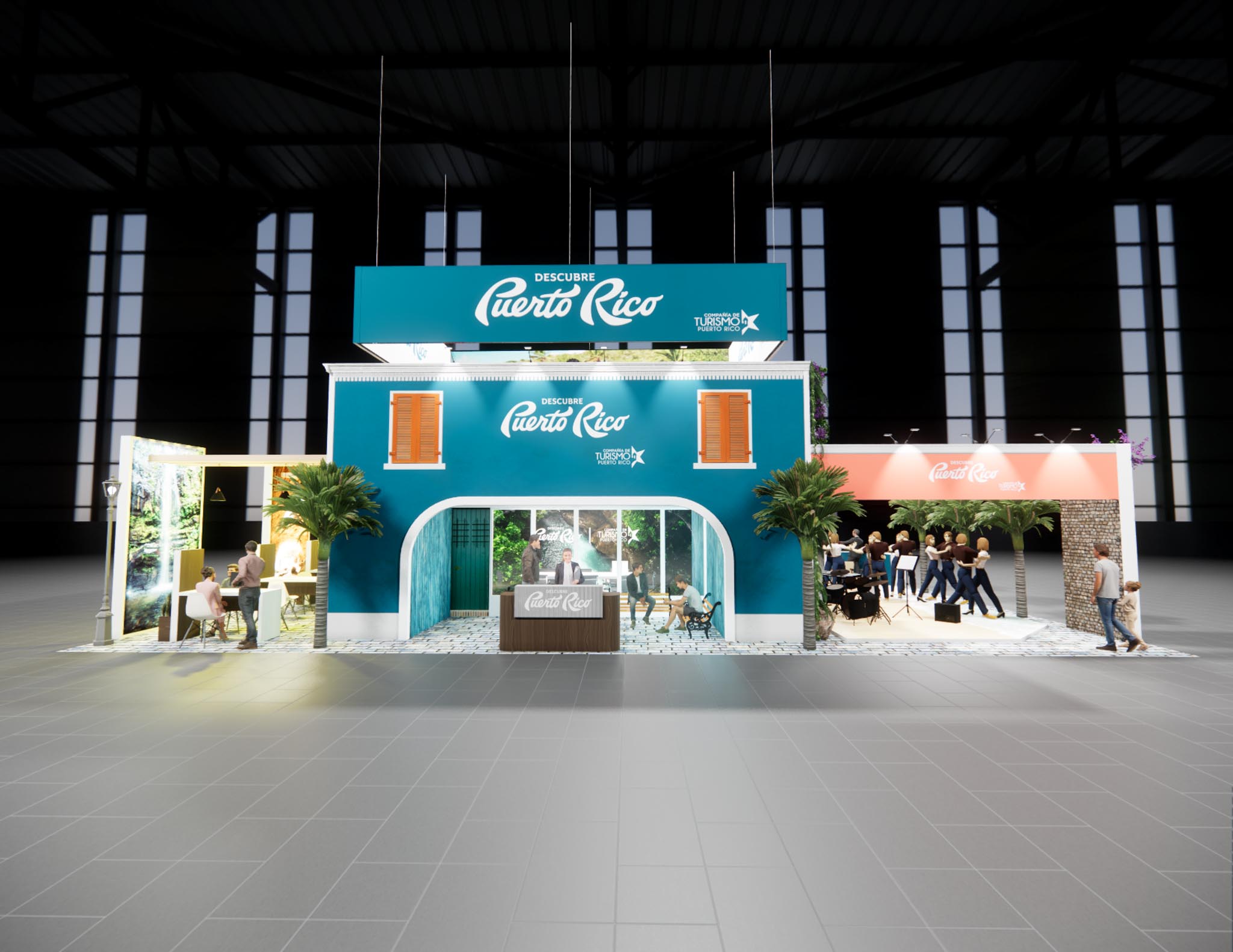 40x60 Two Story Exhibit Rental – Brand Visibility Tower + Deck — 40x60 Custom & Modular Exhibits exhibit rental in Las Vegas, catalog image 6