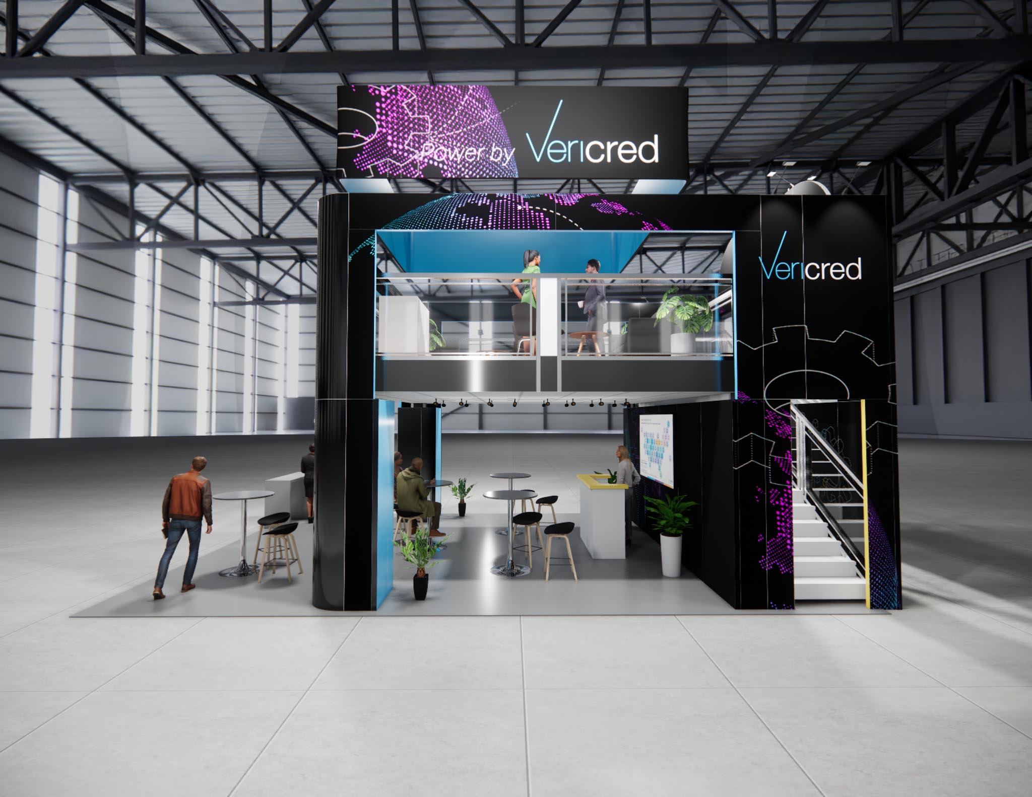 20x30 Double Deck Booth Rental – Retail Product Demo Layout — 20x30 20x30 Exhibit Rentals exhibit rental in Las Vegas, catalog image 6
