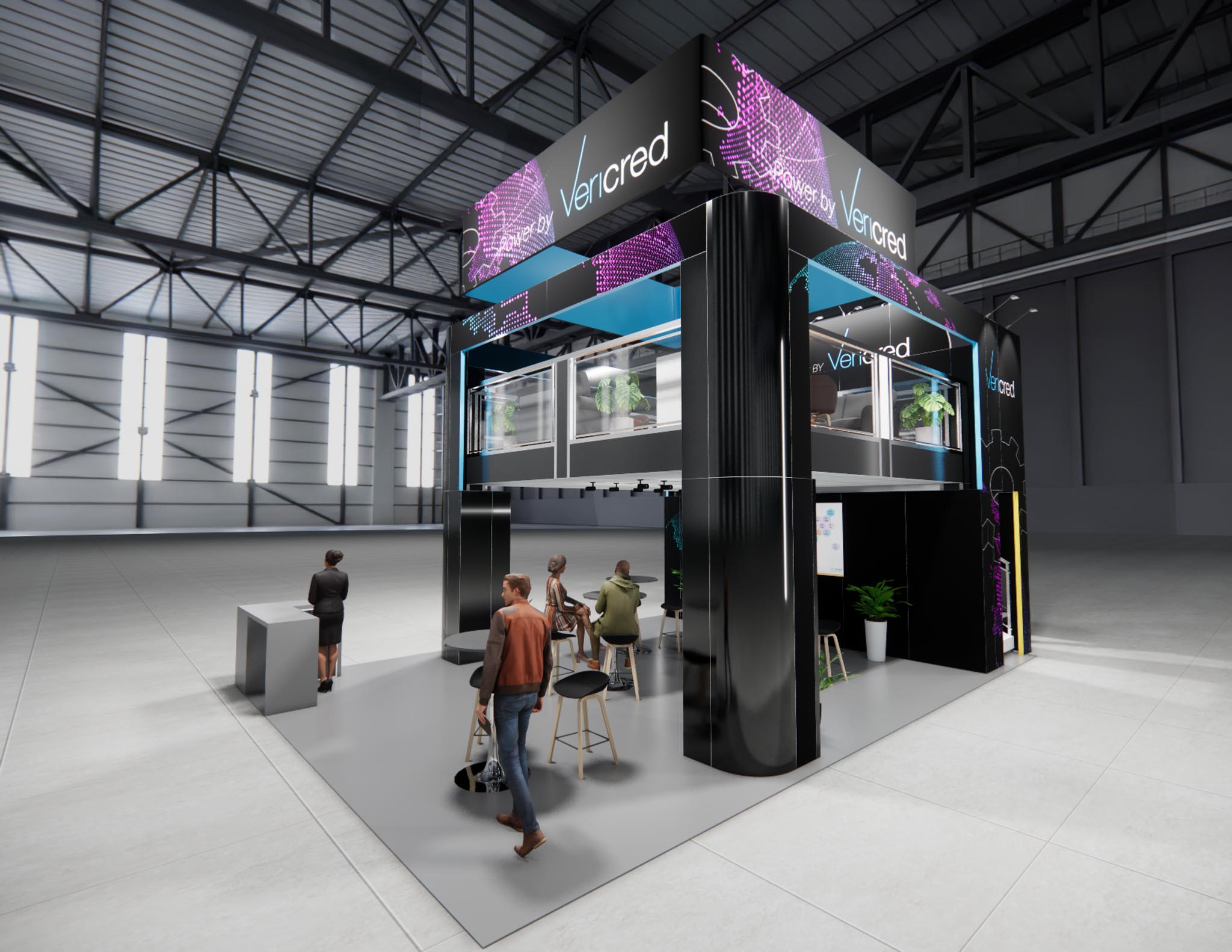20x30 Double Deck Booth Rental – Retail Product Demo Layout — 20x30 20x30 Exhibit Rentals exhibit rental in Las Vegas, catalog image 5