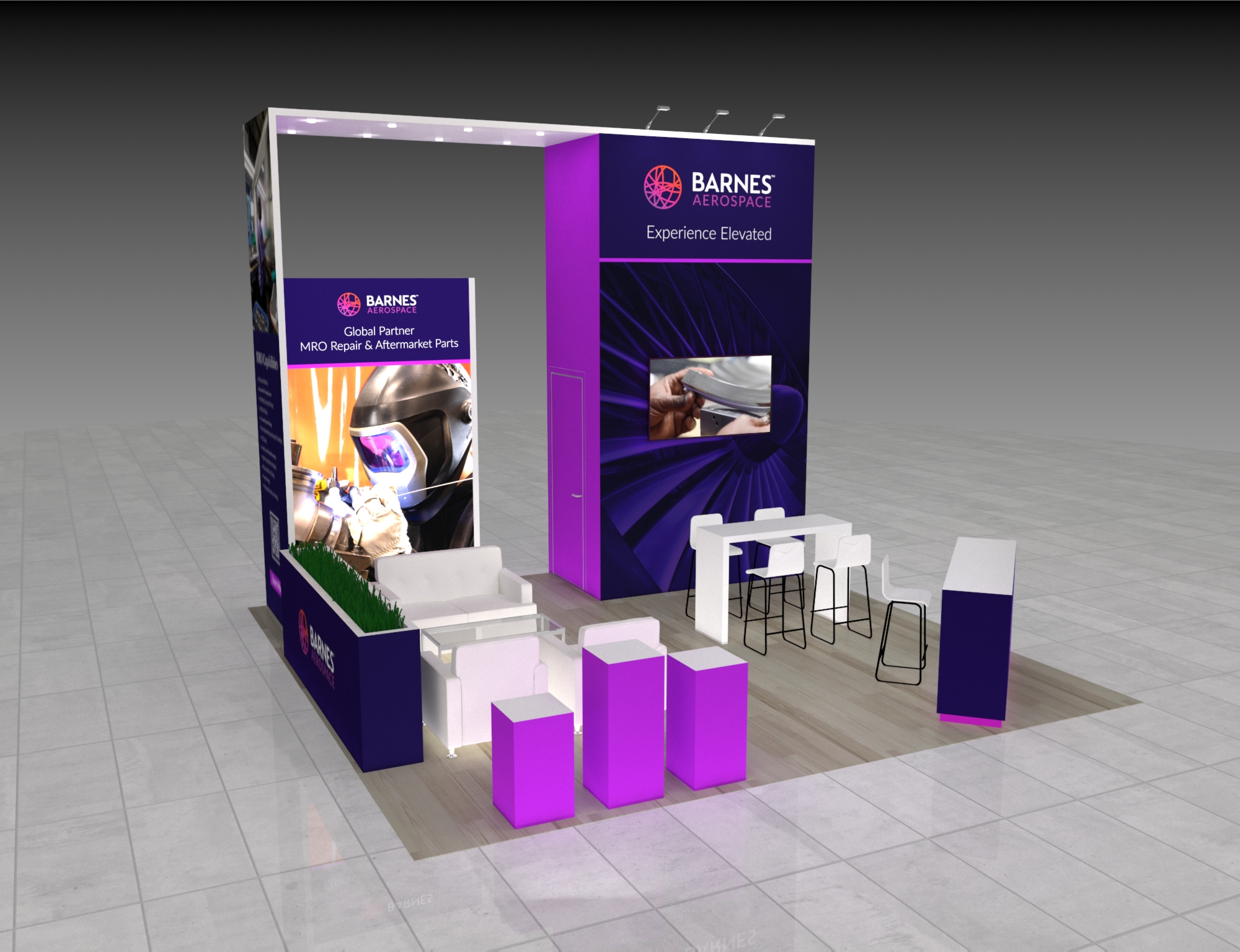20x20 Trade Show Booth Rental — 20x20 Custom & Modular Exhibits exhibit rental in Las Vegas, primary catalog image