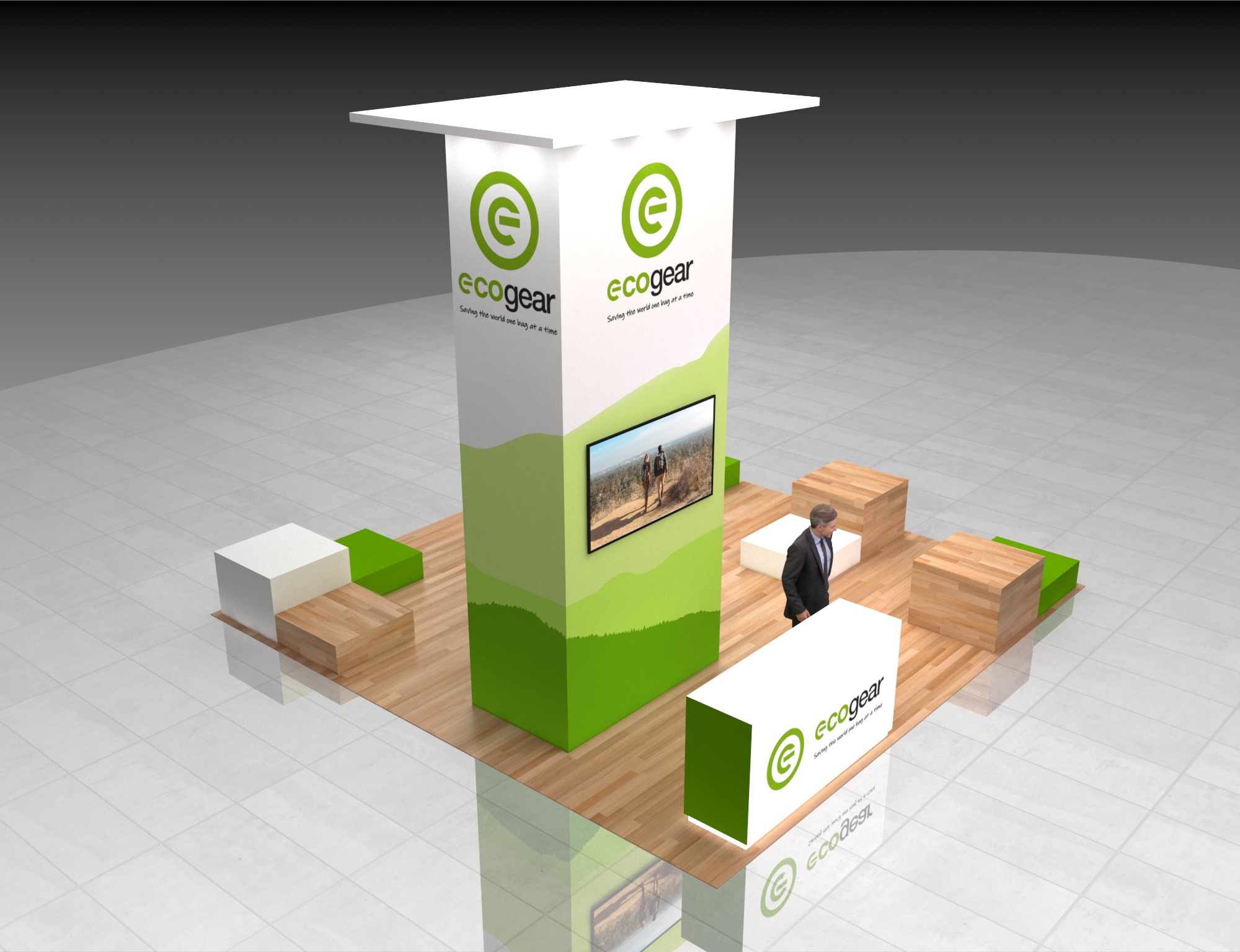 20x20 Display Trade Show Booth Rental — 20x20 Custom & Modular Exhibits exhibit rental in Las Vegas, catalog image 3