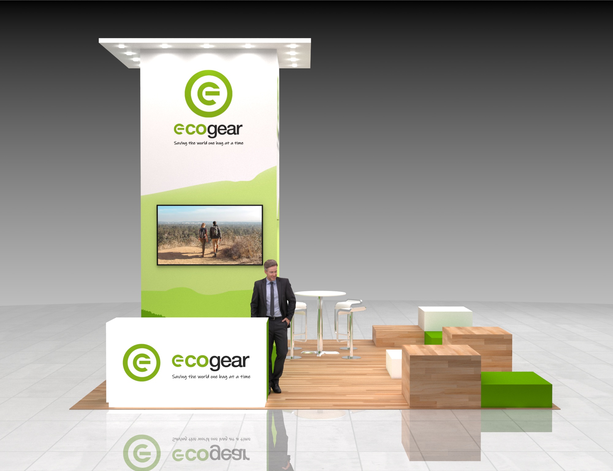 20x20 Display Trade Show Booth Rental — 20x20 Custom & Modular Exhibits exhibit rental in Las Vegas, primary catalog image
