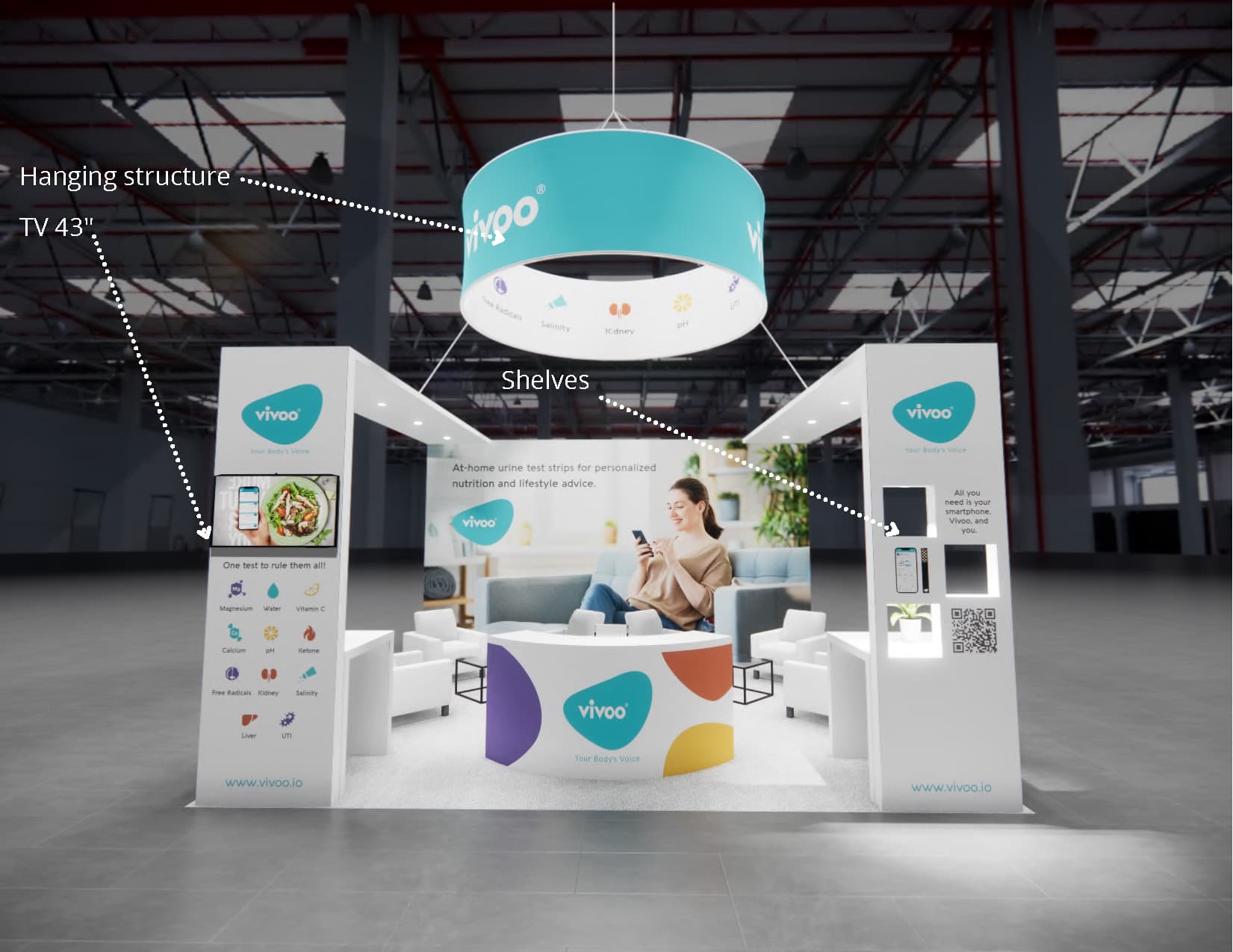 January Las Vegas consumer technology show Expo trade show stand rental 20 x 20 — 20x20 Custom & Modular Exhibits exhibit rental in Las Vegas, primary catalog image