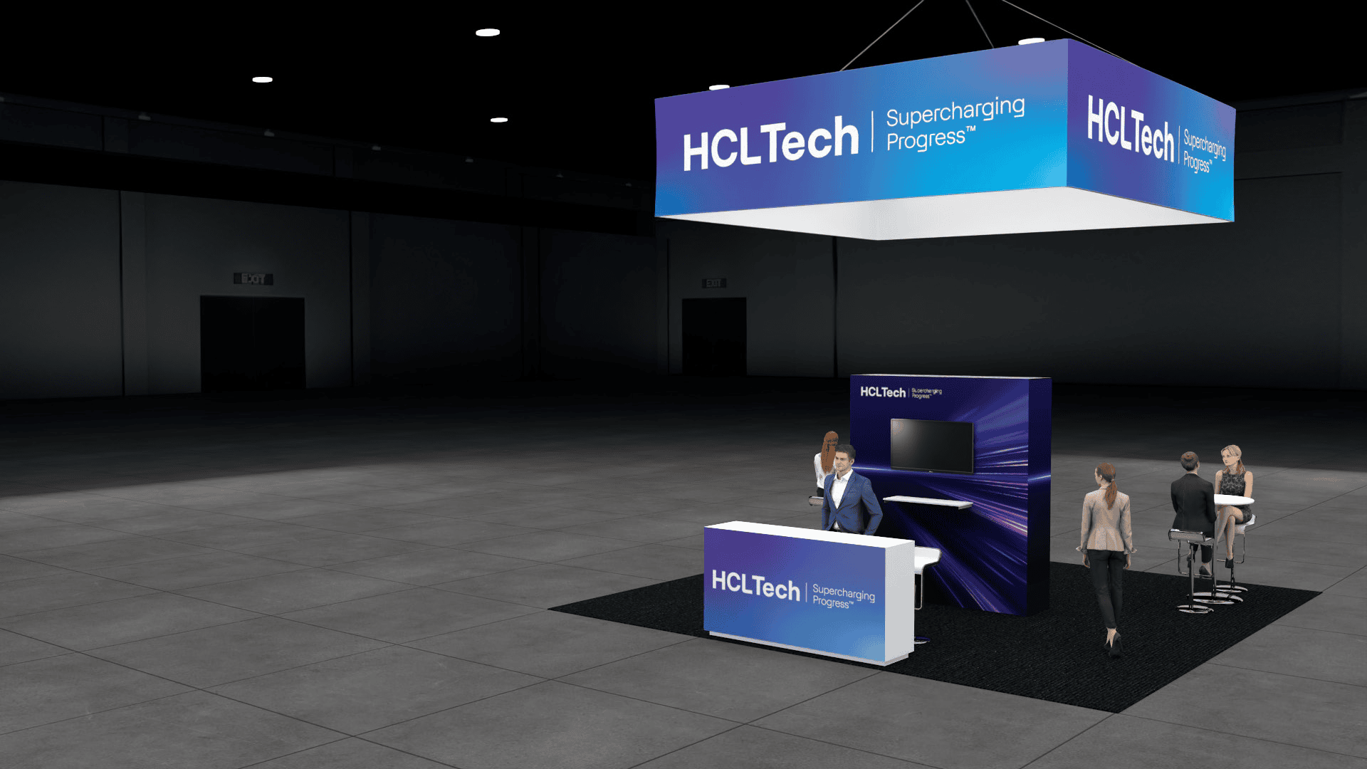 20 x 20 AUSA EXPO trade show booth rental in Washington DC — 20x20 Custom & Modular Exhibits exhibit rental in Las Vegas, catalog image 2