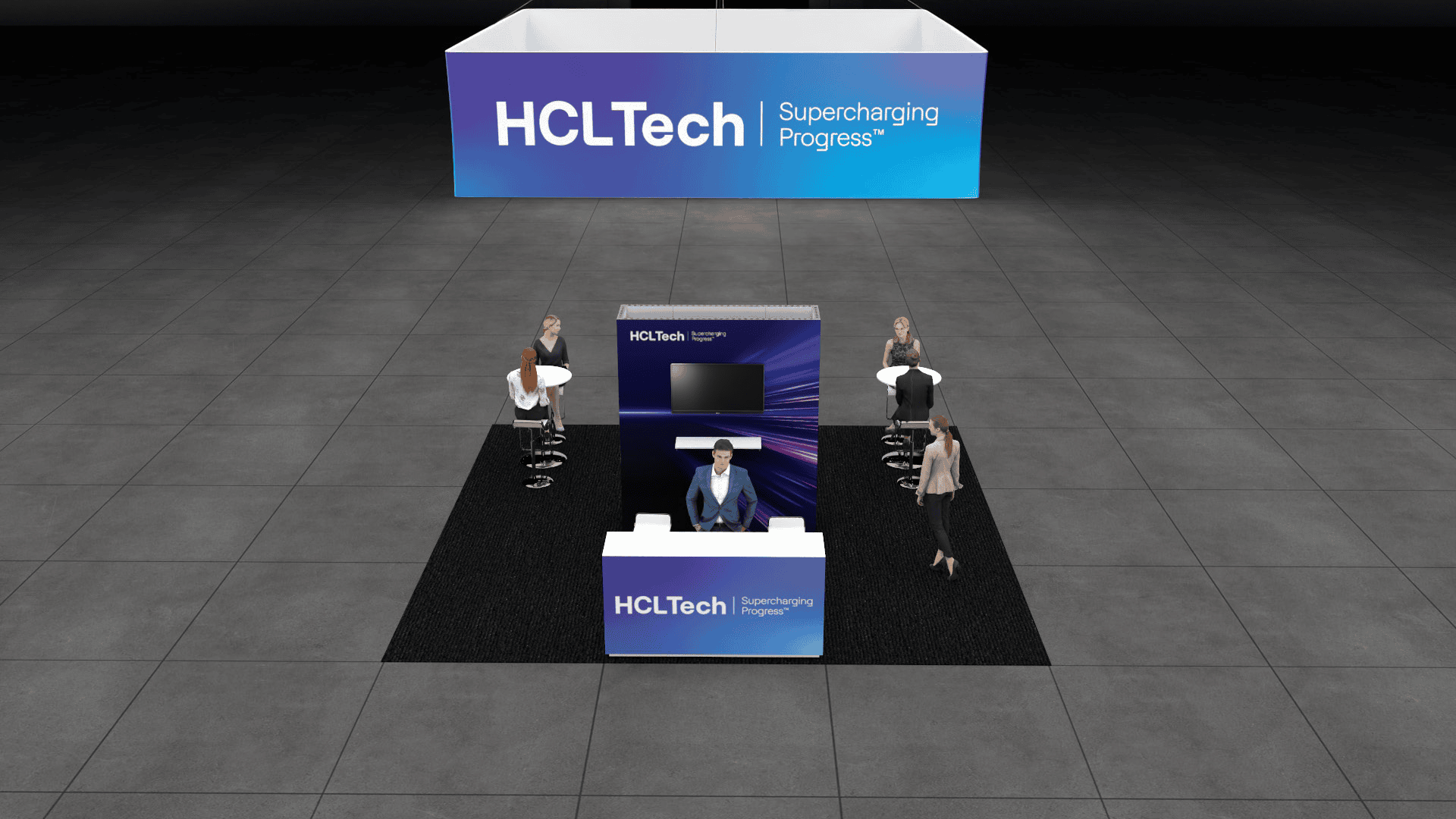 20 x 20 AUSA EXPO trade show booth rental in Washington DC — 20x20 Custom & Modular Exhibits exhibit rental in Las Vegas, catalog image 3