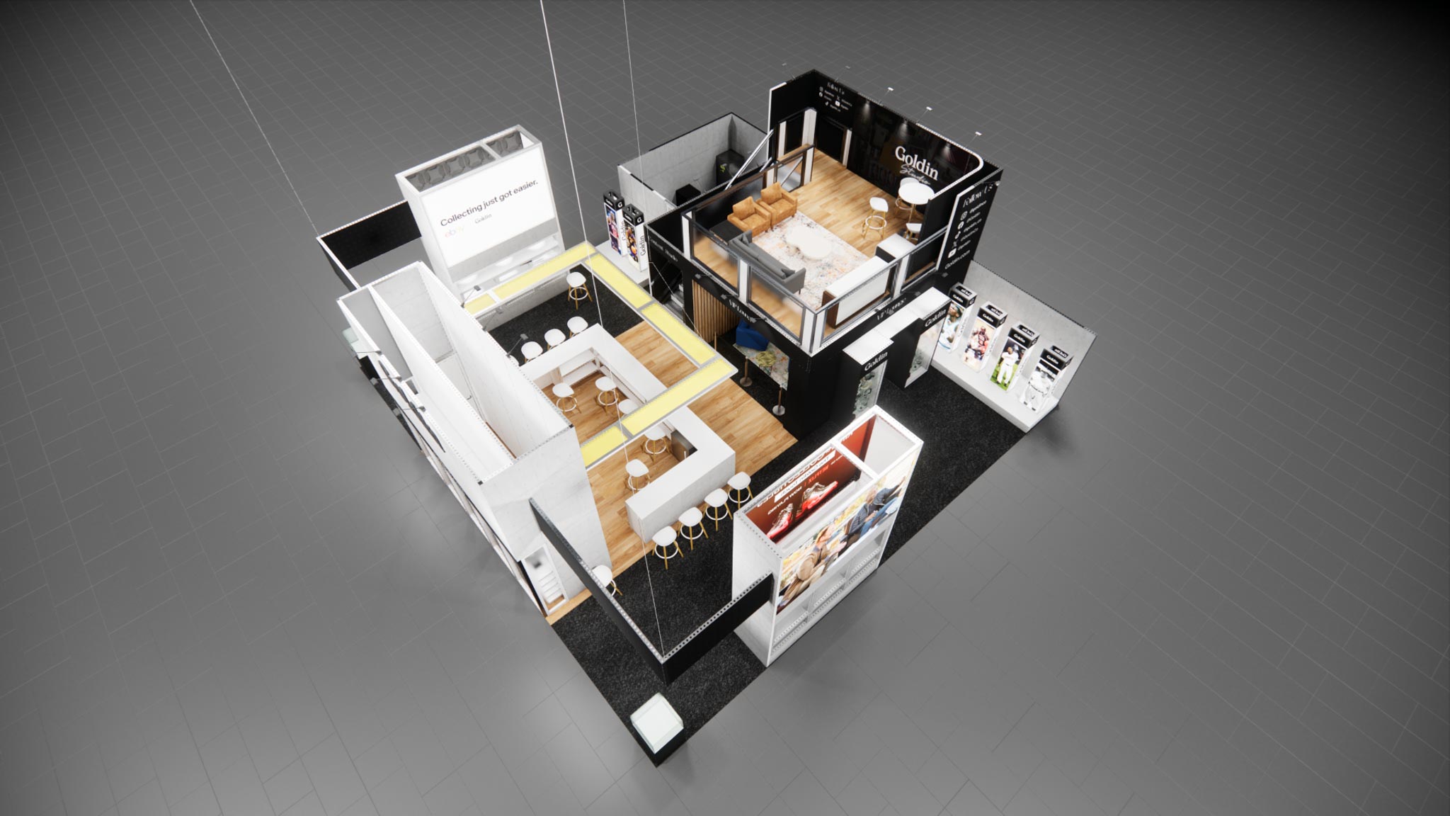 40x40 Double Deck Exhibit Rental – Private Meeting Upstairs — 40x40 40x40 Exhibits Rentals exhibit rental in Las Vegas, primary catalog image