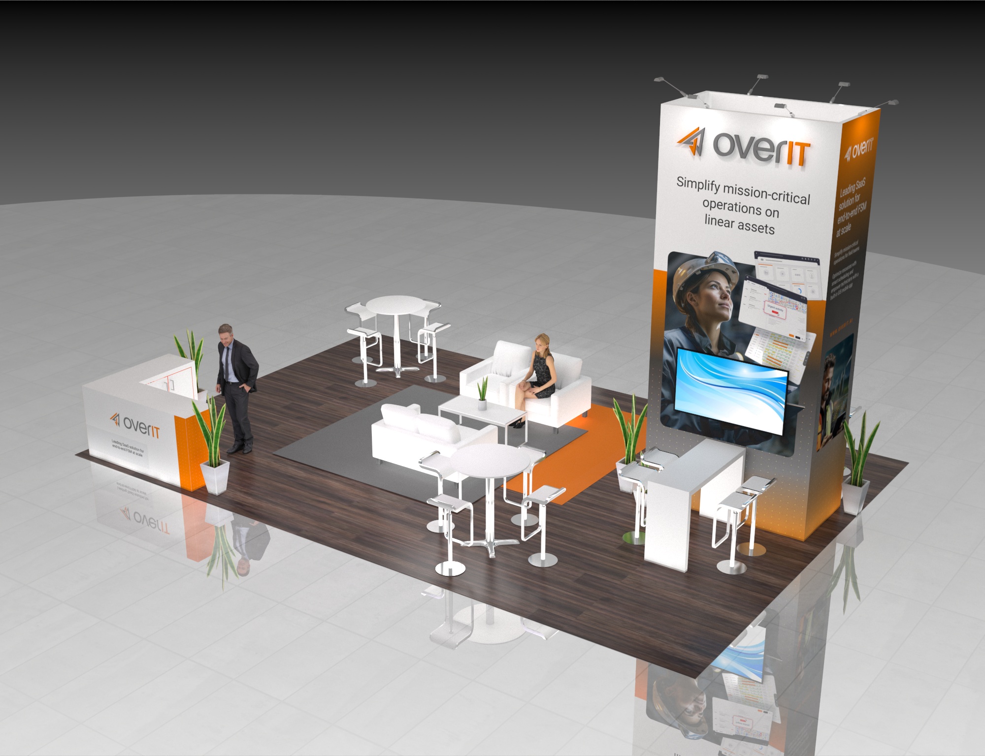 20x30 Island Exhibit Rental Display — 20x30 Custom & Modular Exhibits exhibit rental in Las Vegas, catalog image 6