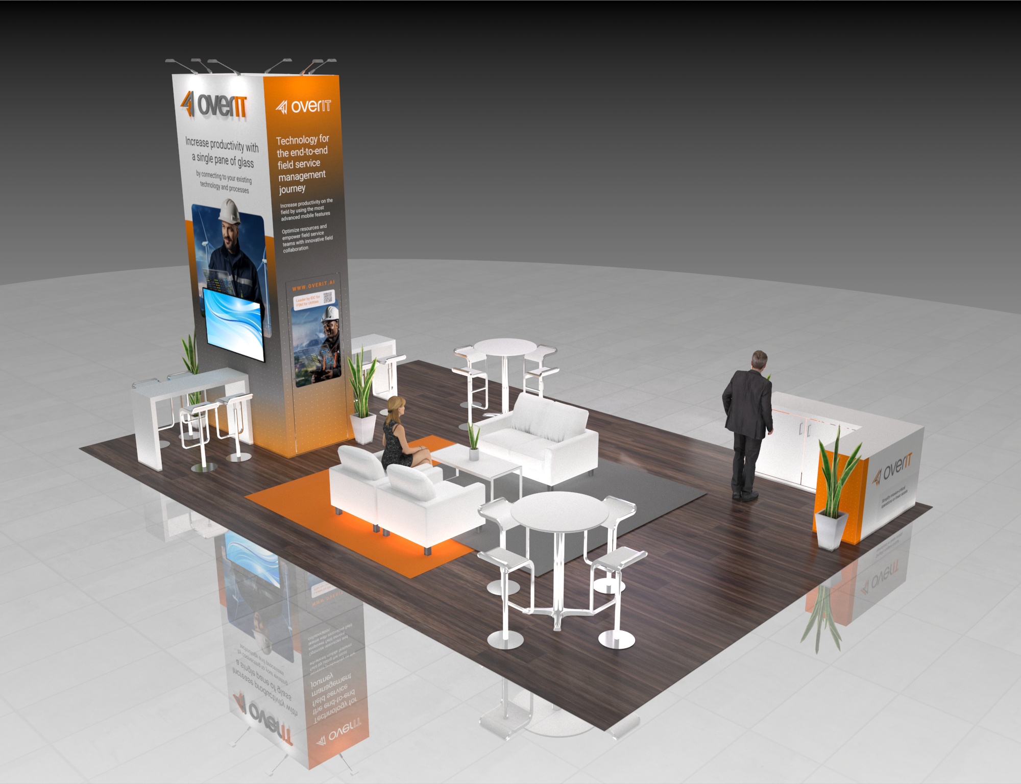 20x30 Island Exhibit Rental Display — 20x30 Custom & Modular Exhibits exhibit rental in Las Vegas, catalog image 4