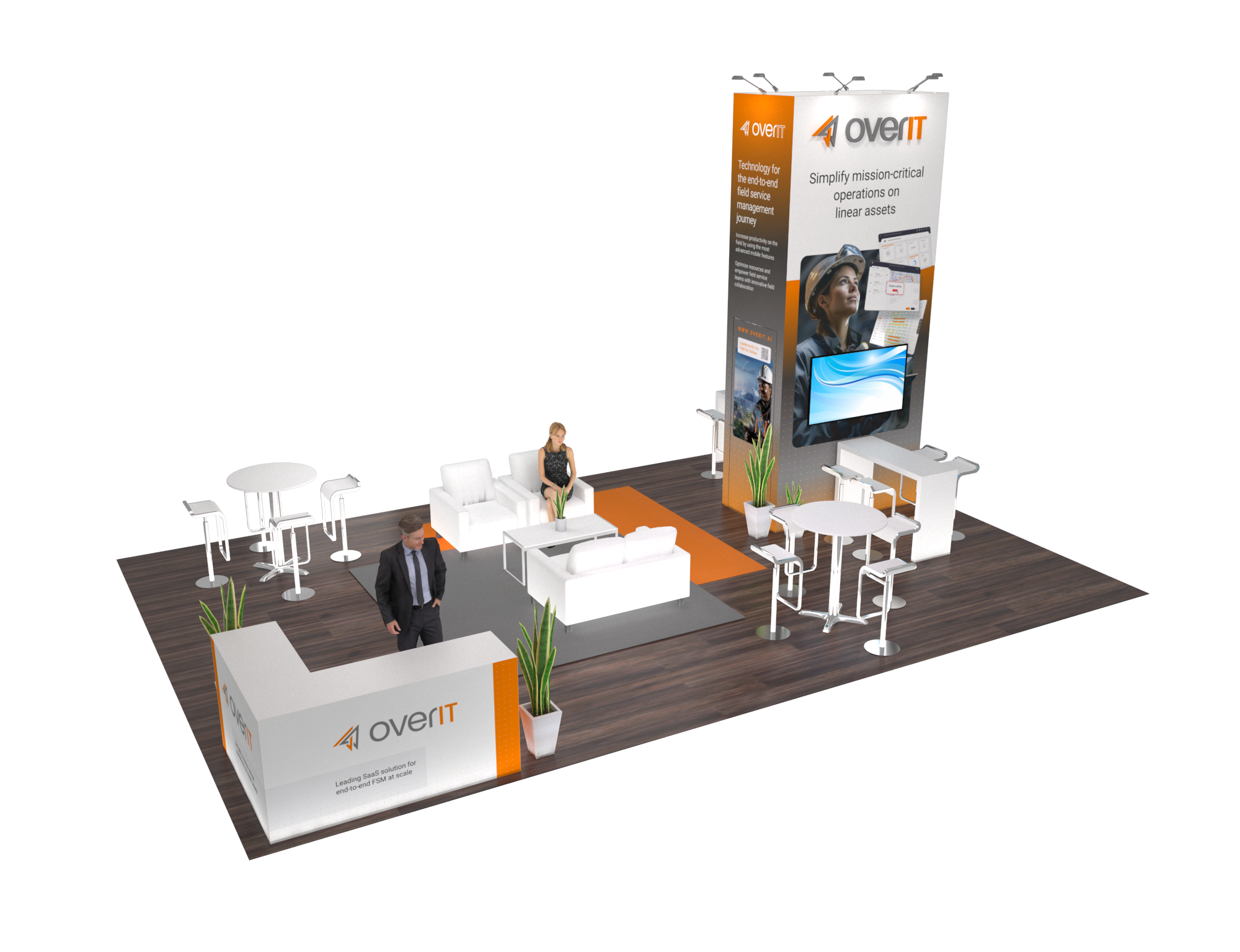 20x30 Island Exhibit Rental Display — 20x30 Custom & Modular Exhibits exhibit rental in Las Vegas, catalog image 2