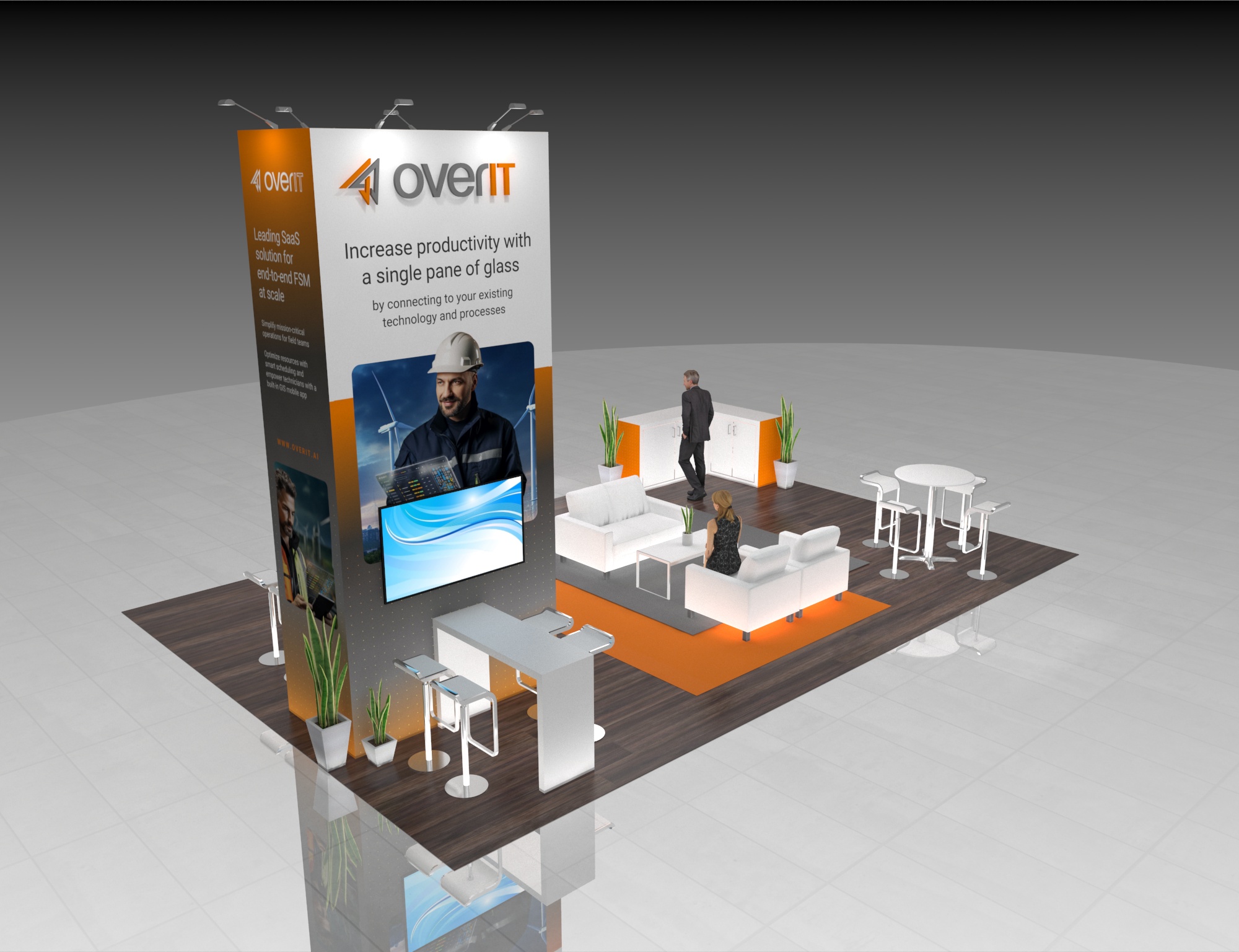 20x30 Island Exhibit Rental Display — 20x30 Custom & Modular Exhibits exhibit rental in Las Vegas, catalog image 5