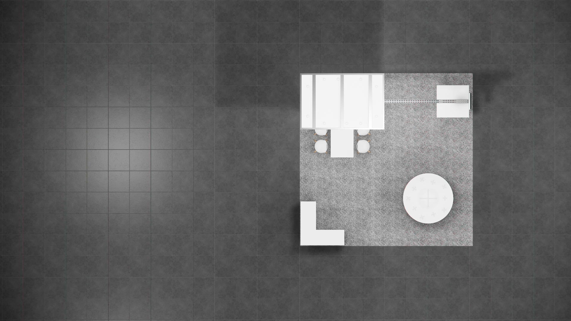 Sleek Modern Island 20x20 — 20x20 trade show exhibit rental in Las Vegas, primary catalog image