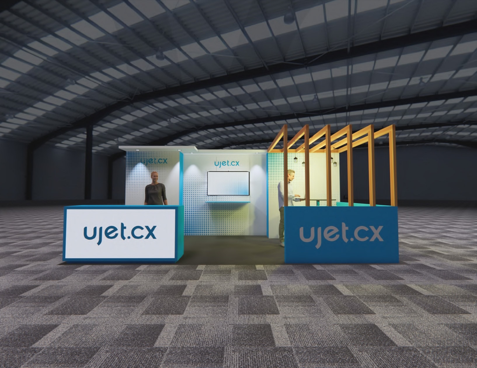 Aim Expo trade show booth - 10x20 Custom Modular — 10x20 Custom & Modular Exhibits exhibit rental in Las Vegas, primary catalog image