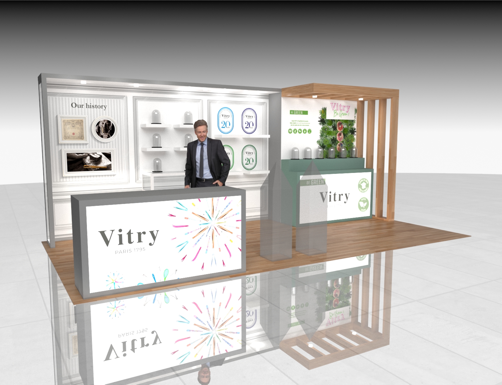 10x20 Trade Show Stand Exhibit Rental — 10x20 Custom & Modular Exhibits exhibit rental in Las Vegas, catalog image 6