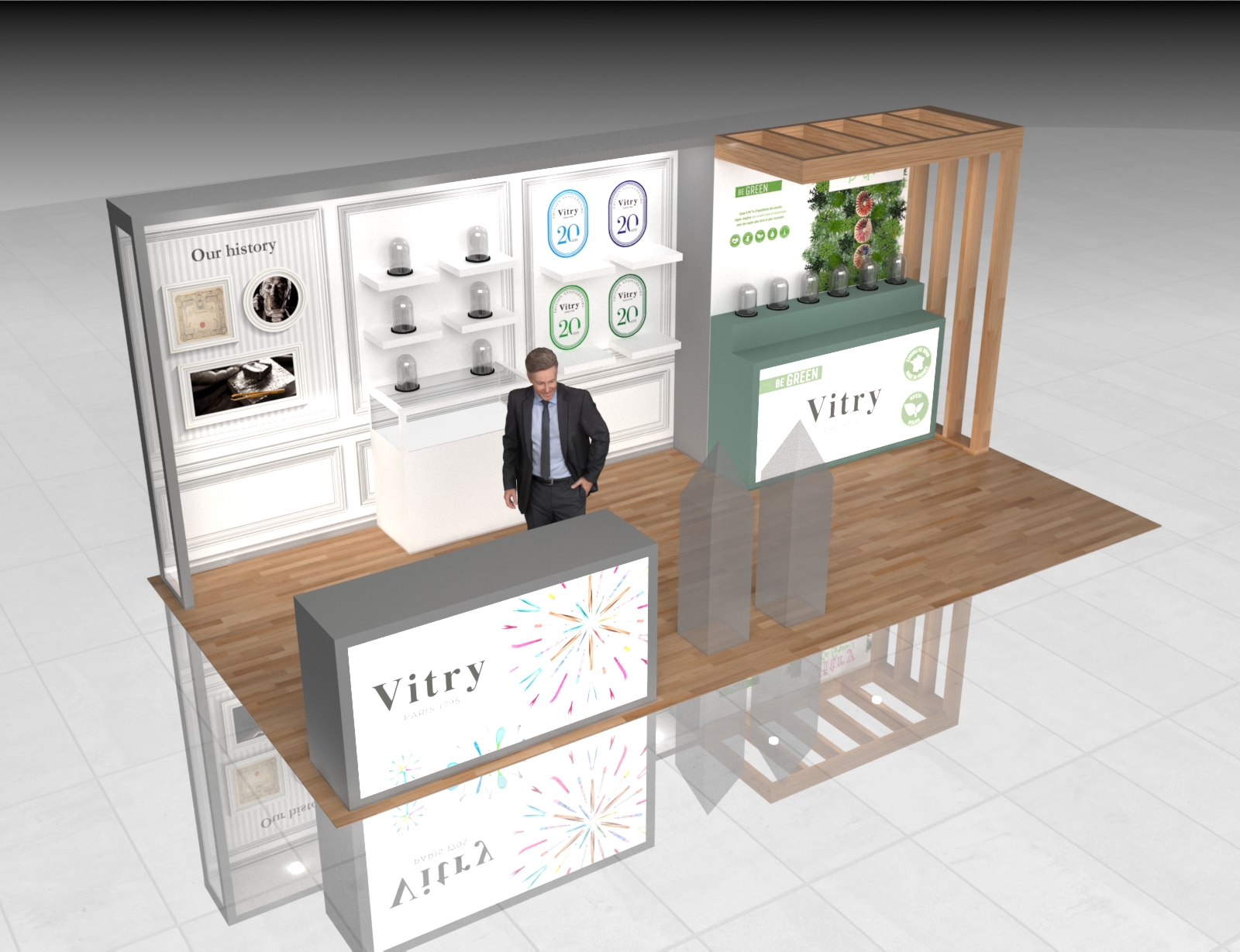 10x20 Trade Show Stand Exhibit Rental — 10x20 Custom & Modular Exhibits exhibit rental in Las Vegas, catalog image 3