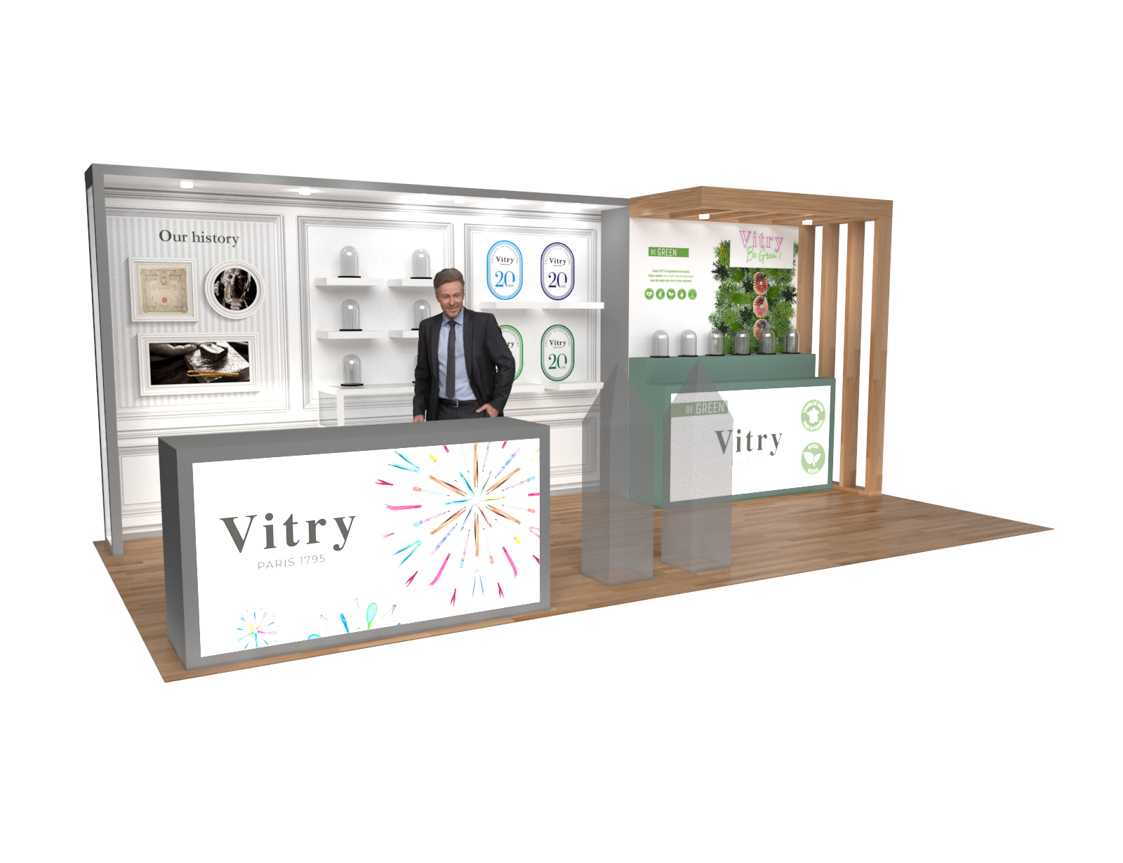 10x20 Trade Show Stand Exhibit Rental — 10x20 Custom & Modular Exhibits exhibit rental in Las Vegas, catalog image 7