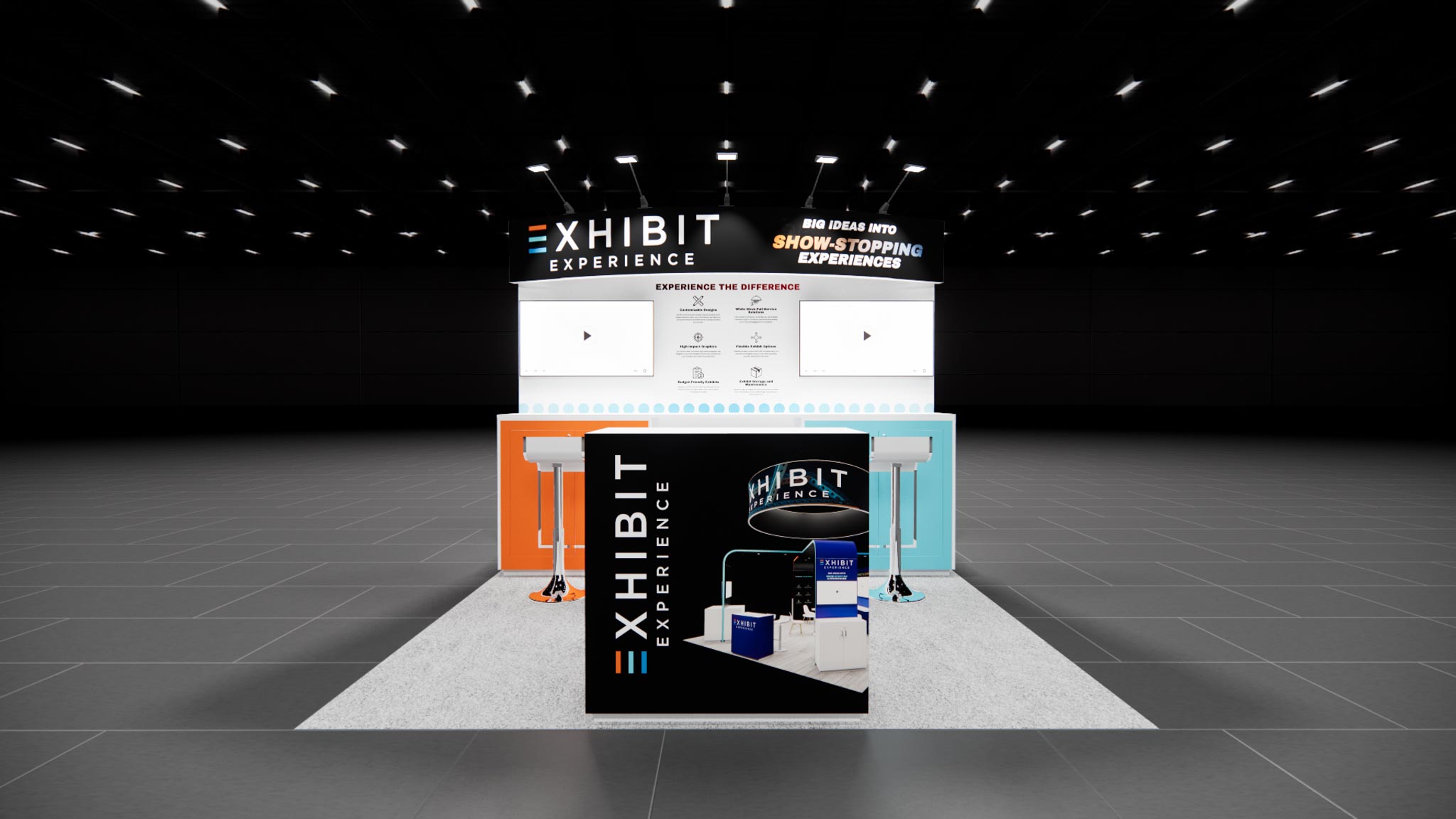 10 x 10 Affordable Trade Show Exhibit Rental Package – Option 7 — 10x10 10x10 Exhibit Rentals exhibit rental in Las Vegas, primary catalog image