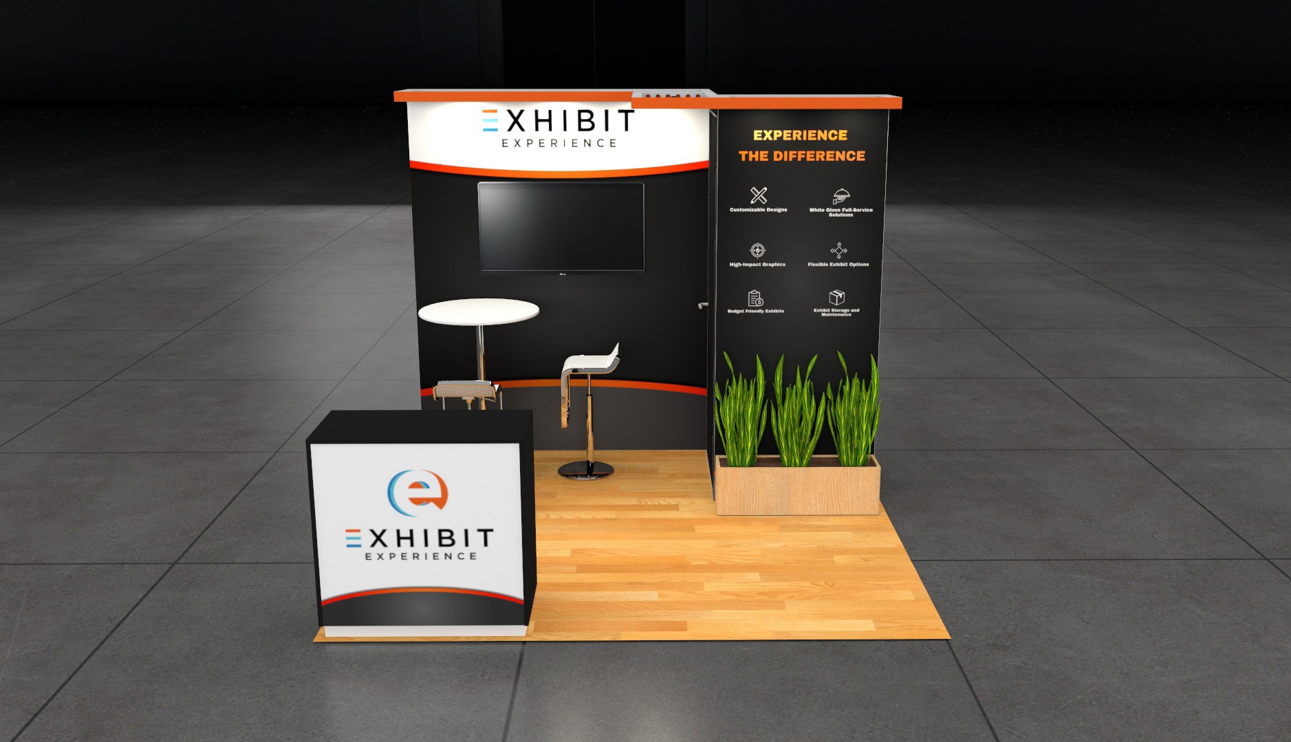 10 x 10 Affordable Trade Show Exhibit Rental Package – Option 2 — 10x10 10x10 Exhibit Rentals exhibit rental in Las Vegas, primary catalog image