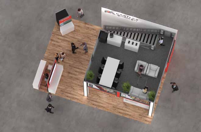20x30 Two Story Trade Show Booth Rental – Compact Double Deck — 20x30 20x30 Exhibit Rentals exhibit rental in Las Vegas, catalog image 7