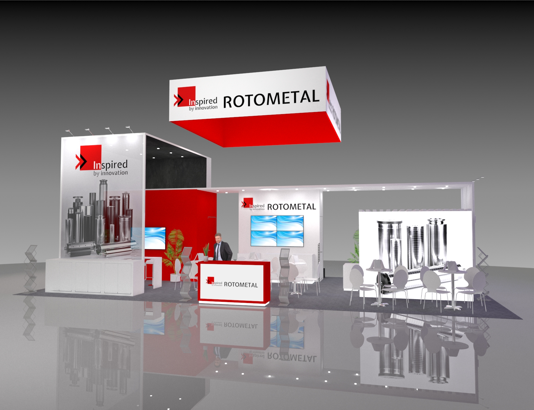 44x25 Custom Exhibit Rental for Mobile World Congress — 44x25 Custom & Modular Exhibits exhibit rental in Las Vegas, catalog image 7