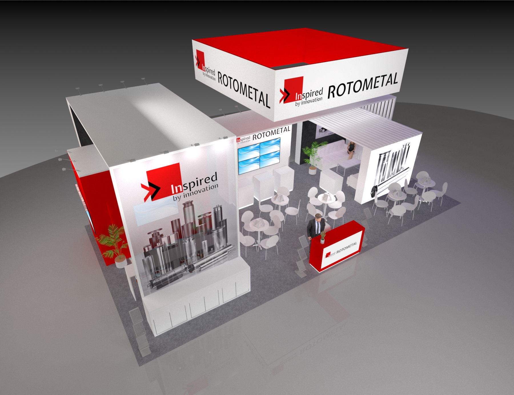 44x25 Custom Exhibit Rental for Mobile World Congress — 44x25 Custom & Modular Exhibits exhibit rental in Las Vegas, catalog image 6