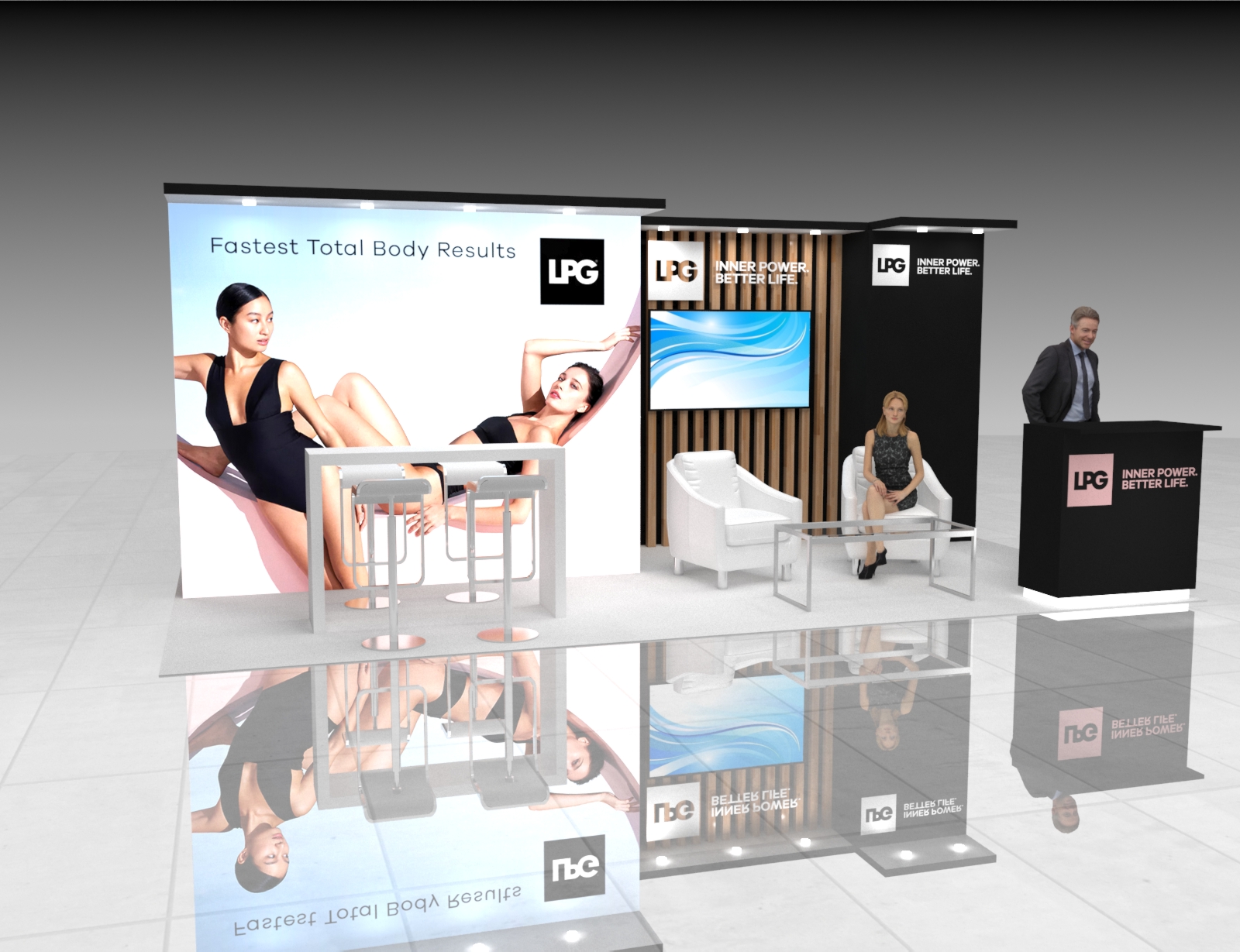 10x20 Trade Show Expo Booth Rental — 10x20 Custom & Modular Exhibits exhibit rental in Las Vegas, catalog image 2