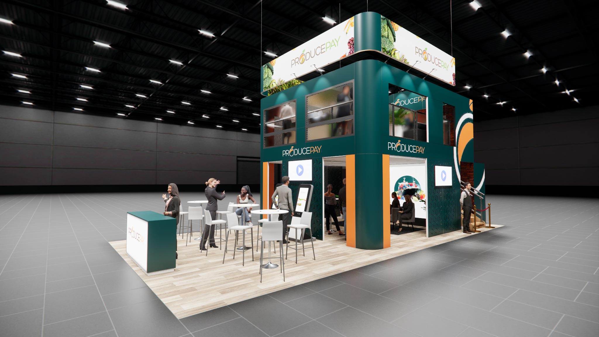 20x40 Two Story Trade Show Booth Rentals – Meeting Rooms + Storage — 20x40 Custom & Modular Exhibits exhibit rental in Las Vegas, primary catalog image