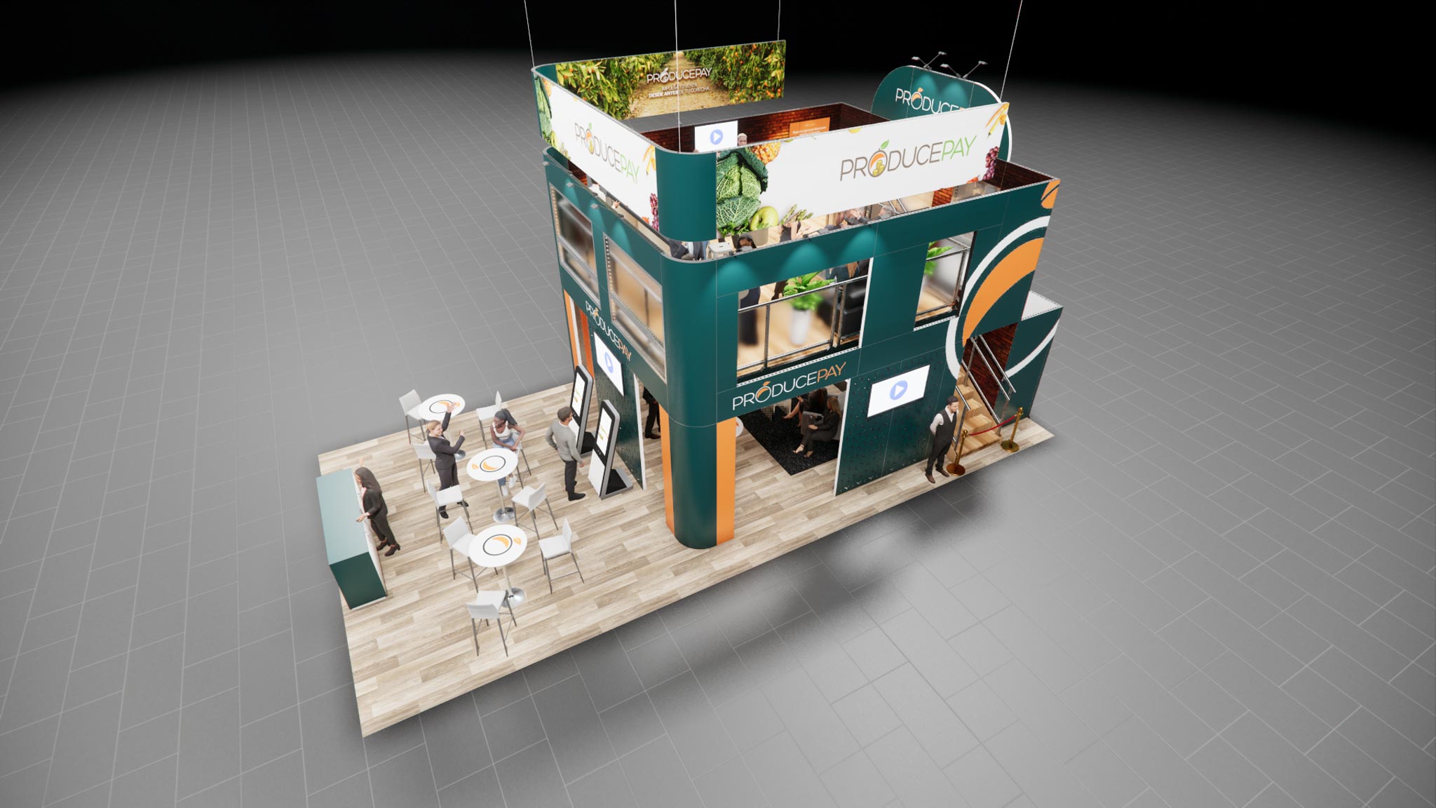 20x40 Two Story Trade Show Booth Rentals – Meeting Rooms + Storage — 20x40 Custom & Modular Exhibits exhibit rental in Las Vegas, catalog image 12