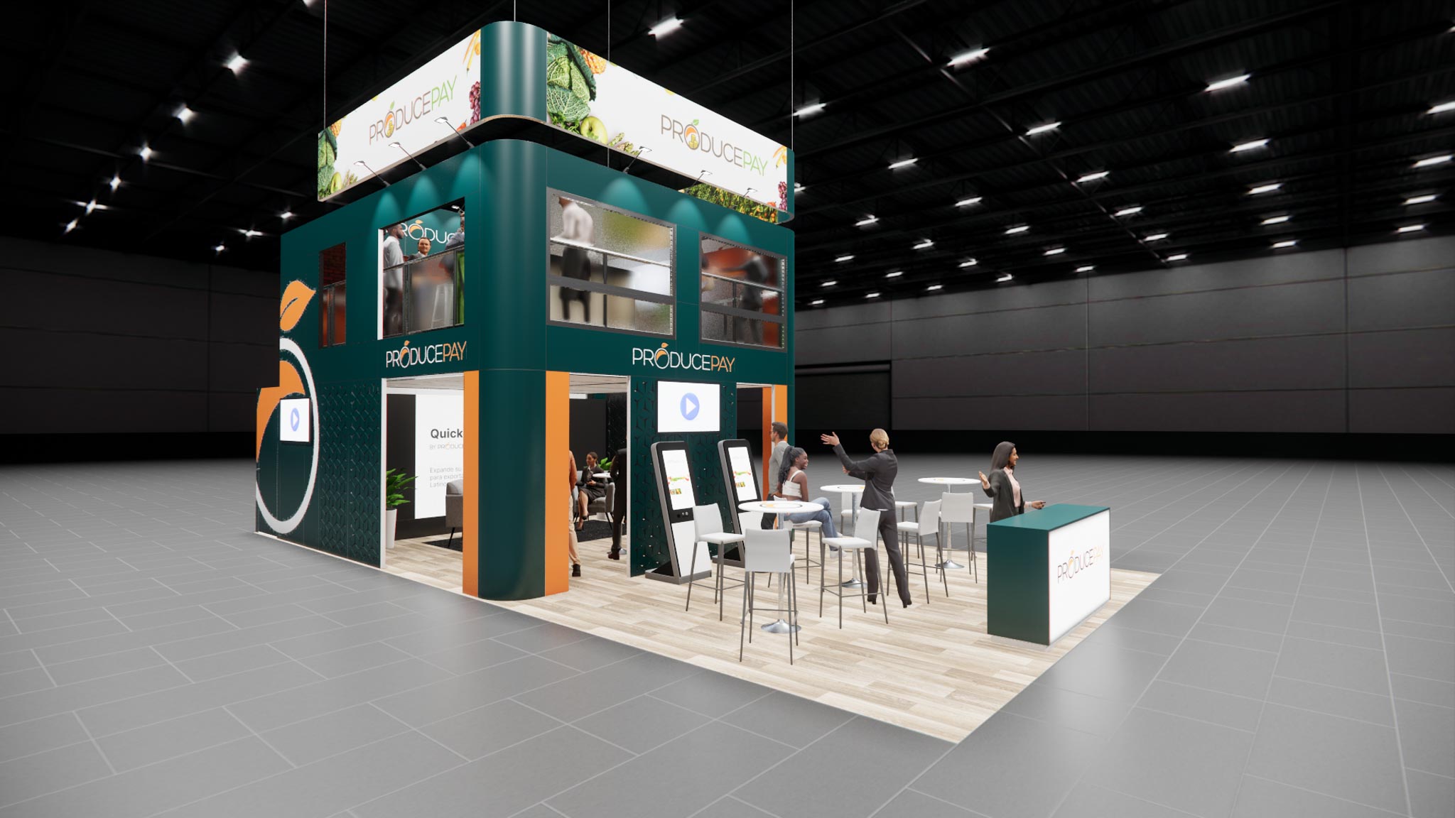 20x40 Two Story Trade Show Booth Rentals – Meeting Rooms + Storage — 20x40 Custom & Modular Exhibits exhibit rental in Las Vegas, catalog image 4