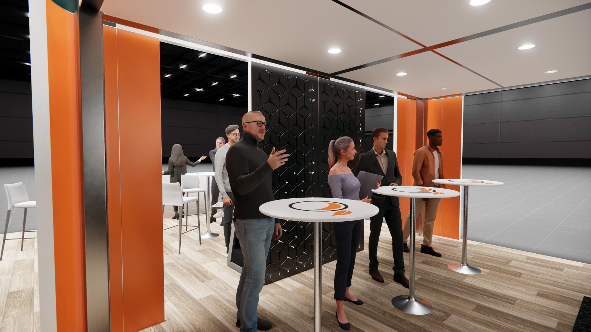 20x40 Two Story Trade Show Booth Rentals – Meeting Rooms + Storage — 20x40 Custom & Modular Exhibits exhibit rental in Las Vegas, catalog image 6