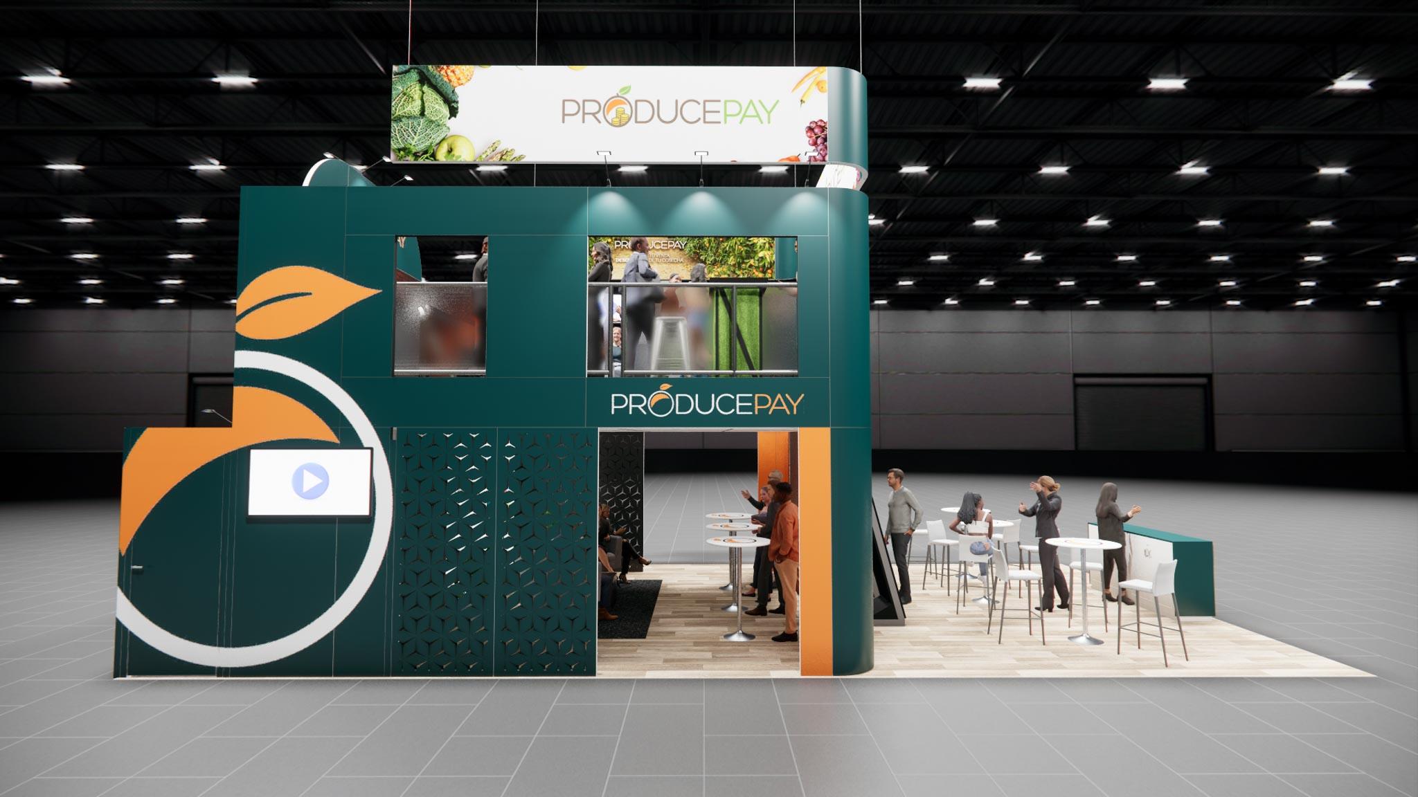 20x40 Two Story Trade Show Booth Rentals – Meeting Rooms + Storage — 20x40 Custom & Modular Exhibits exhibit rental in Las Vegas, catalog image 3