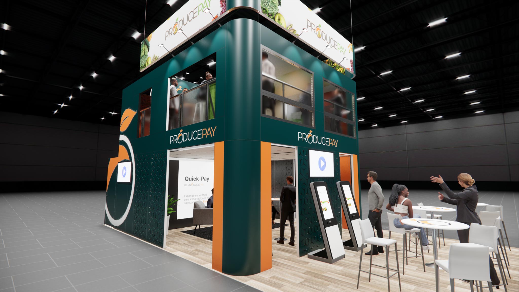 20x40 Two Story Trade Show Booth Rentals – Meeting Rooms + Storage — 20x40 Custom & Modular Exhibits exhibit rental in Las Vegas, catalog image 10